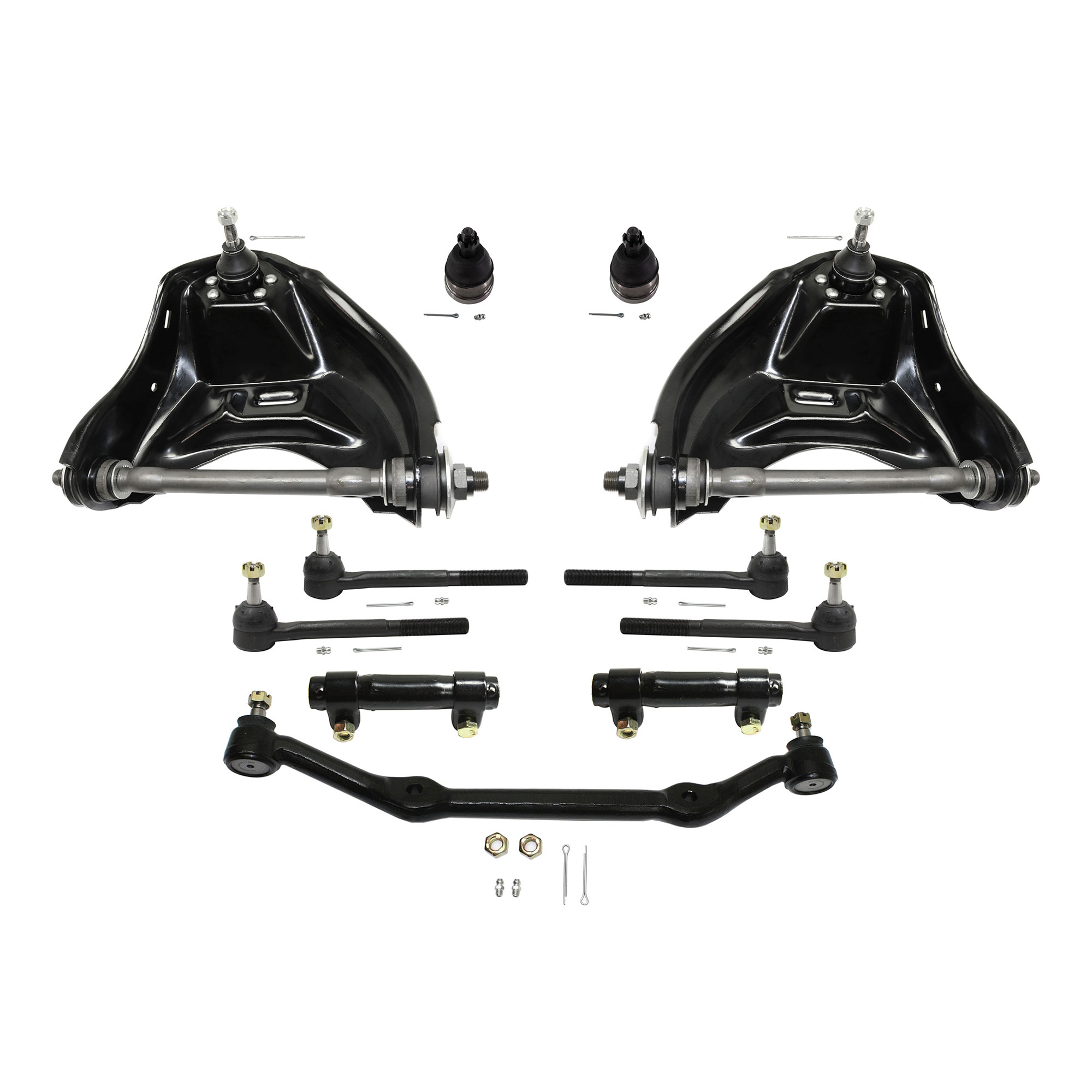 AM BLAZER 96-05 S10 SONOMA 96-03 FRONT SUSPENSION KIT 11 pc Kit with Ball Joints Center Link Control Arms Tie Rod Adjusting Sleeves and Tie Rod Ends SKU KIT 071721-115 OEM 10277-282009-282032-305153-260
