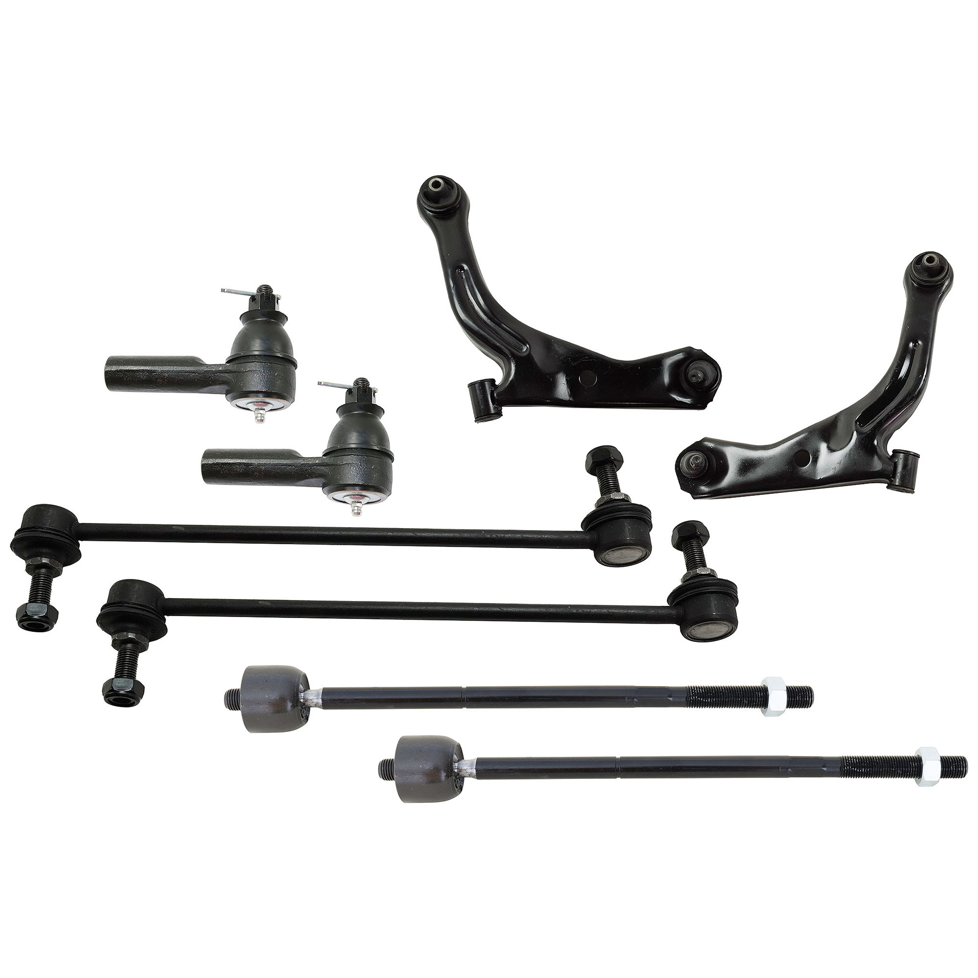 AM ESCAPE 09-12 FRONT SUSPENSION KIT RH and LH 8 pc Kit with Control Arms Sway Bar Links and Tie Rod Ends SKU KIT 071721-118 OEM 5L8Z3078AA 6L8Z3078AA EF913430