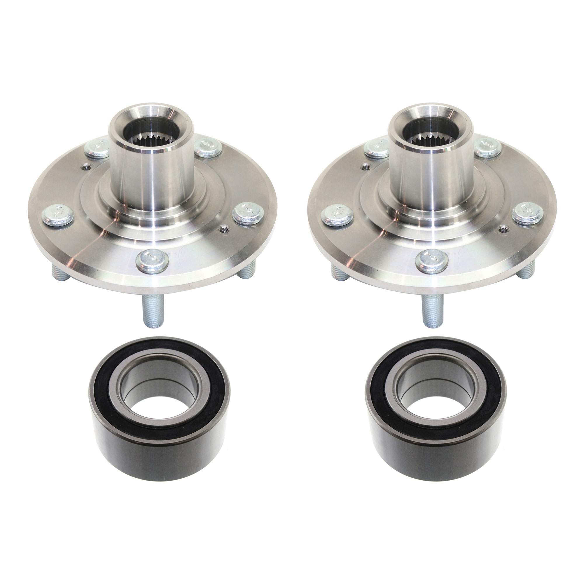 AM MDX 01-02 PILOT 03-04 FRONT HUB ASSEMBLY RH AND LH 4 pc Kit with Wheel Bearings SKU KIT 071721-23