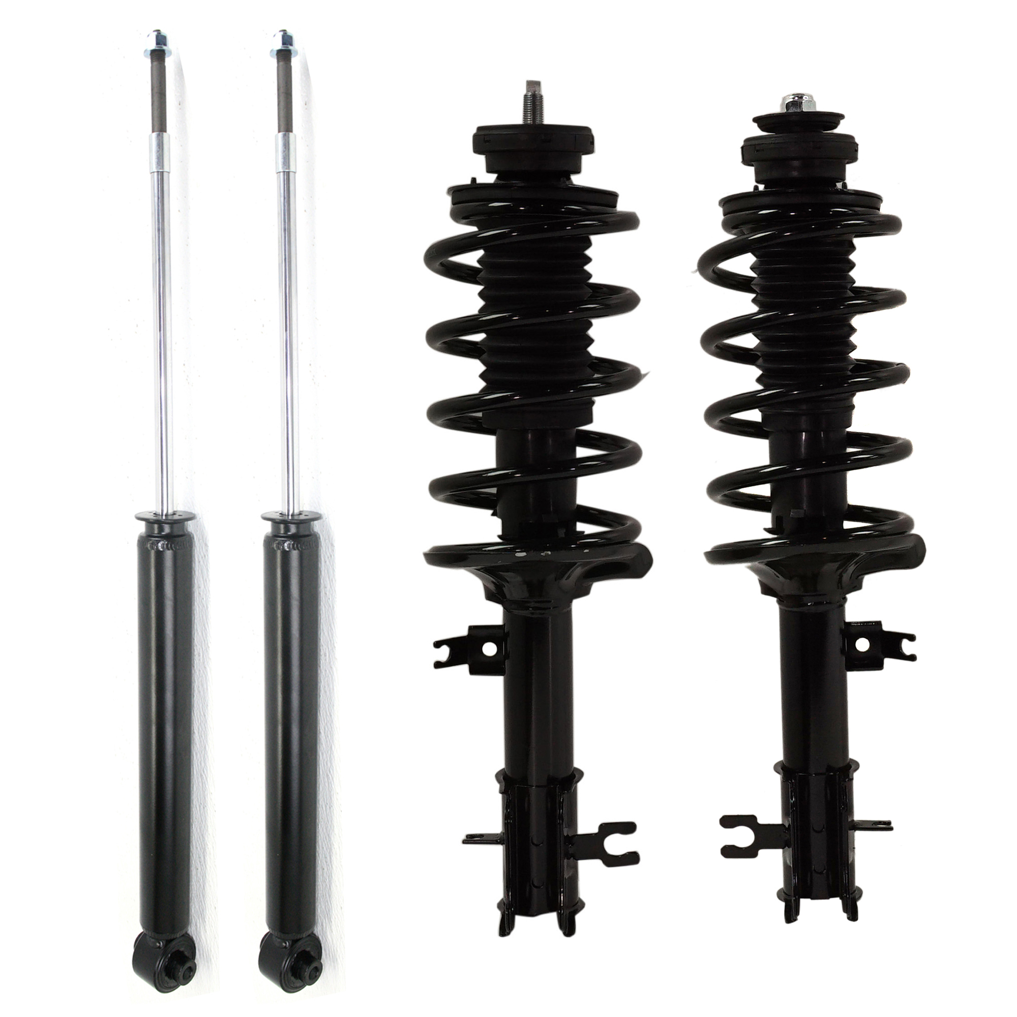 AM AVEO 04-11 AVEO5-07-11 FRONT AND REAR SHOCK AND FULLY LOADED STRUT RH AND LH Gas Charged Twin tube 4 pc Kit SKU KIT 071721-48 OEM 816645-817351-78A11404-2701539