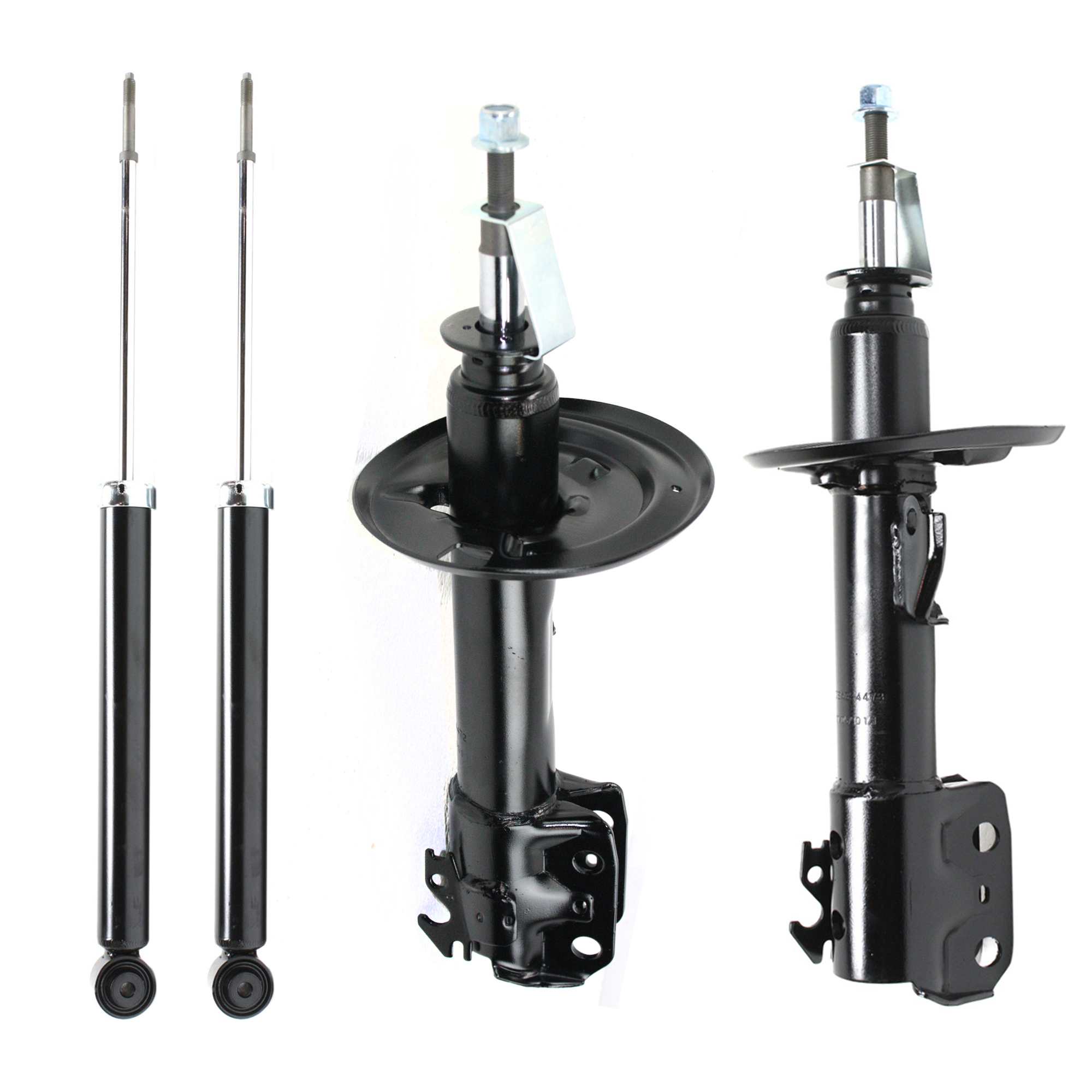 AM YARIS 06-14 FRONT AND REAR SHOCK AND BARE STRUT RH AND LH Gas Charged Twin tube 4 pc Kit SKU KIT 071721-62 OEM 4-852-080-246-485-300-000-000-000-000