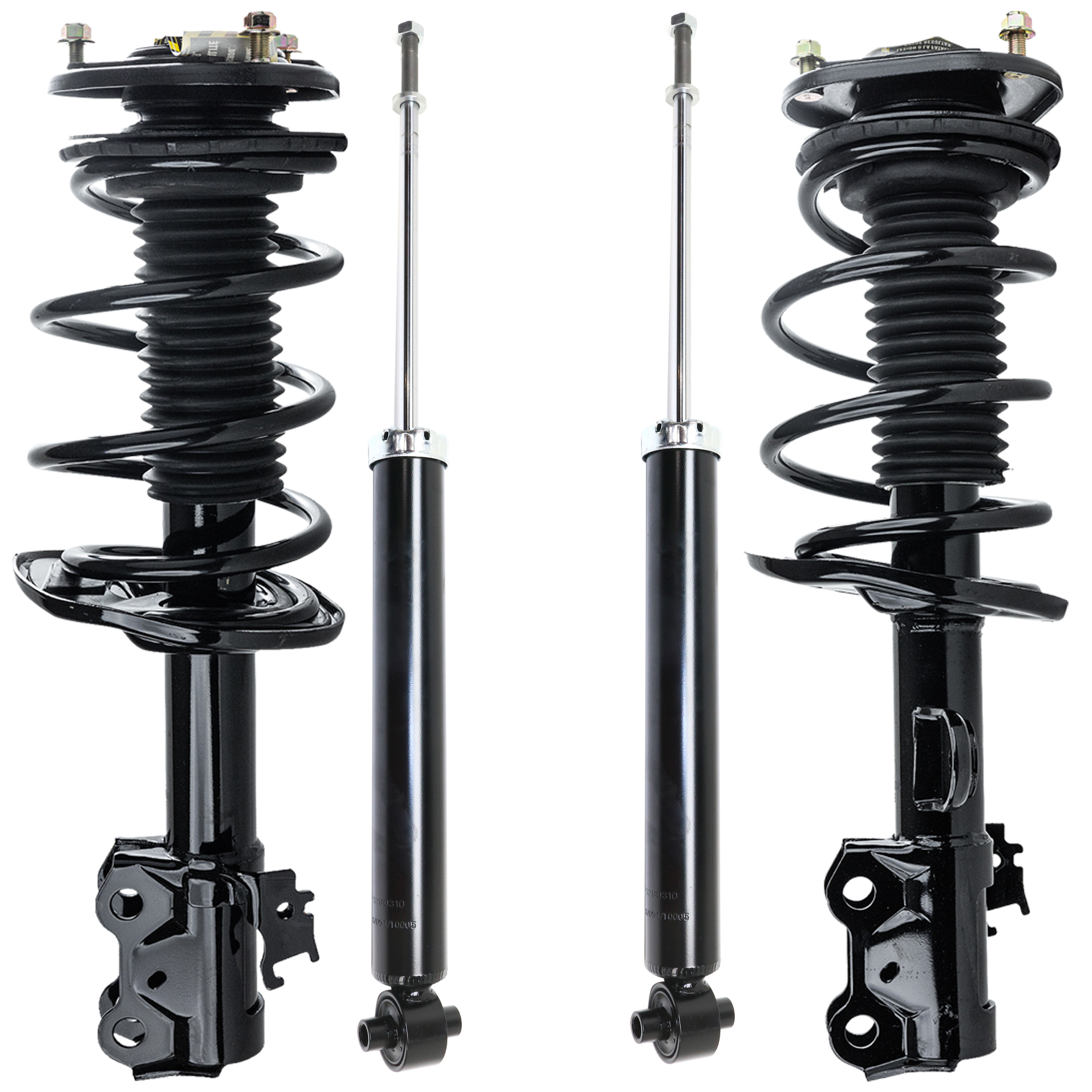 AM XB 08-15 FRONT AND REAR SHOCK AND FULLY LOADED STRUT RH AND LH 4 pc Kit SKU KIT 071721-67 OEM 1333475L G57722 SR4608-172671