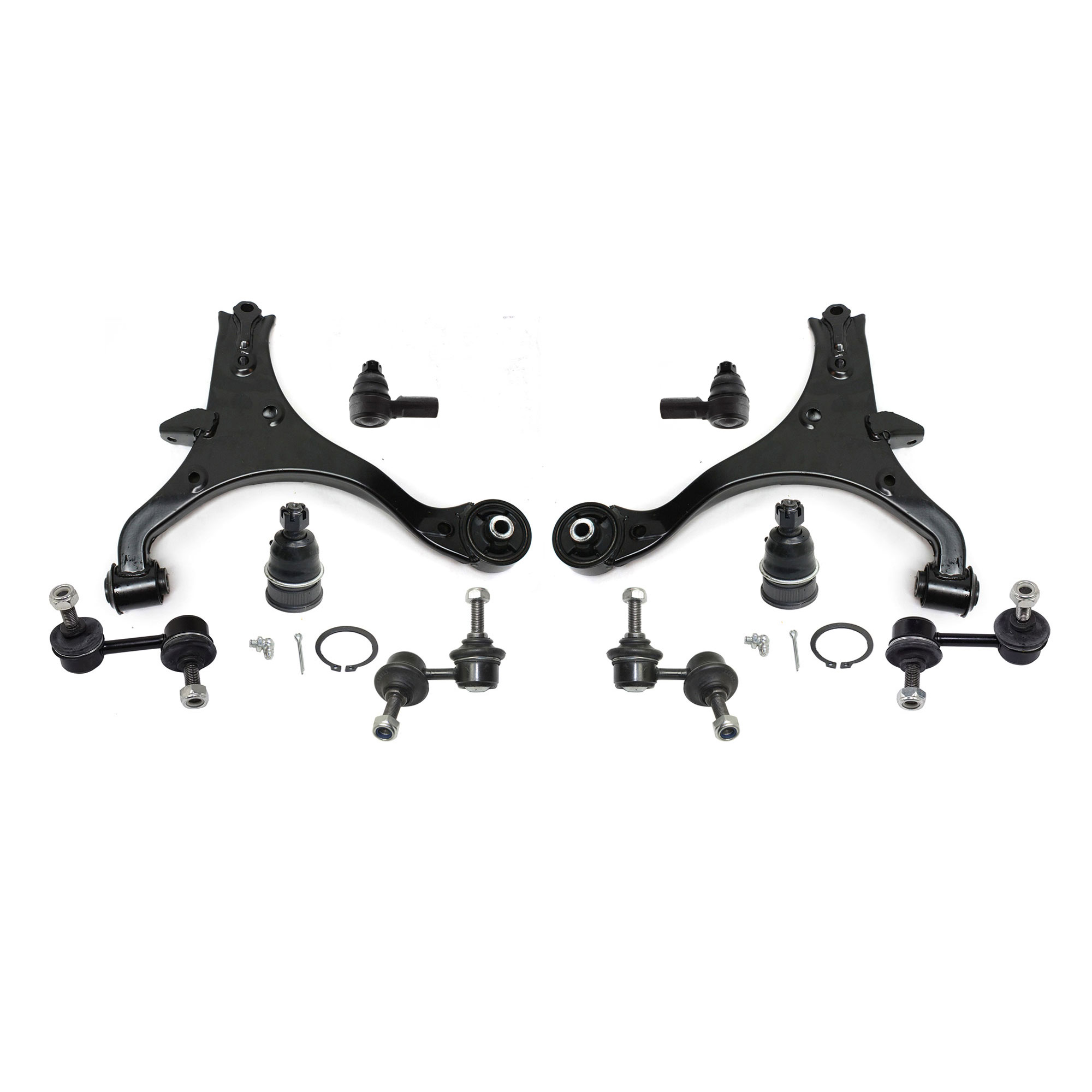 AM EL CIVIC 01-05 FRONT SUSPENSION KIT RH AND LH 10 pc kit with Ball Joints Control Arms Sway Bar Links and Tie Rod Ends SKU KIT 071721-93 OEM 104-294-101-547-710-000-000-000-000