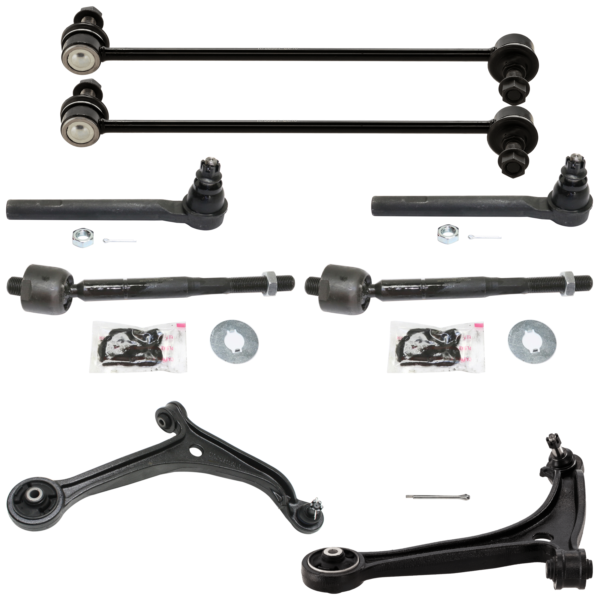 AM ODYSSEY 05-10 FRONT SUSPENSION KIT RH and LH 8 pc Kit with Control Arms Sway Bar Links and Tie Rod Ends SKU KIT 071721-94 OEM 51360SHJA01-51350SHJA01-51320S