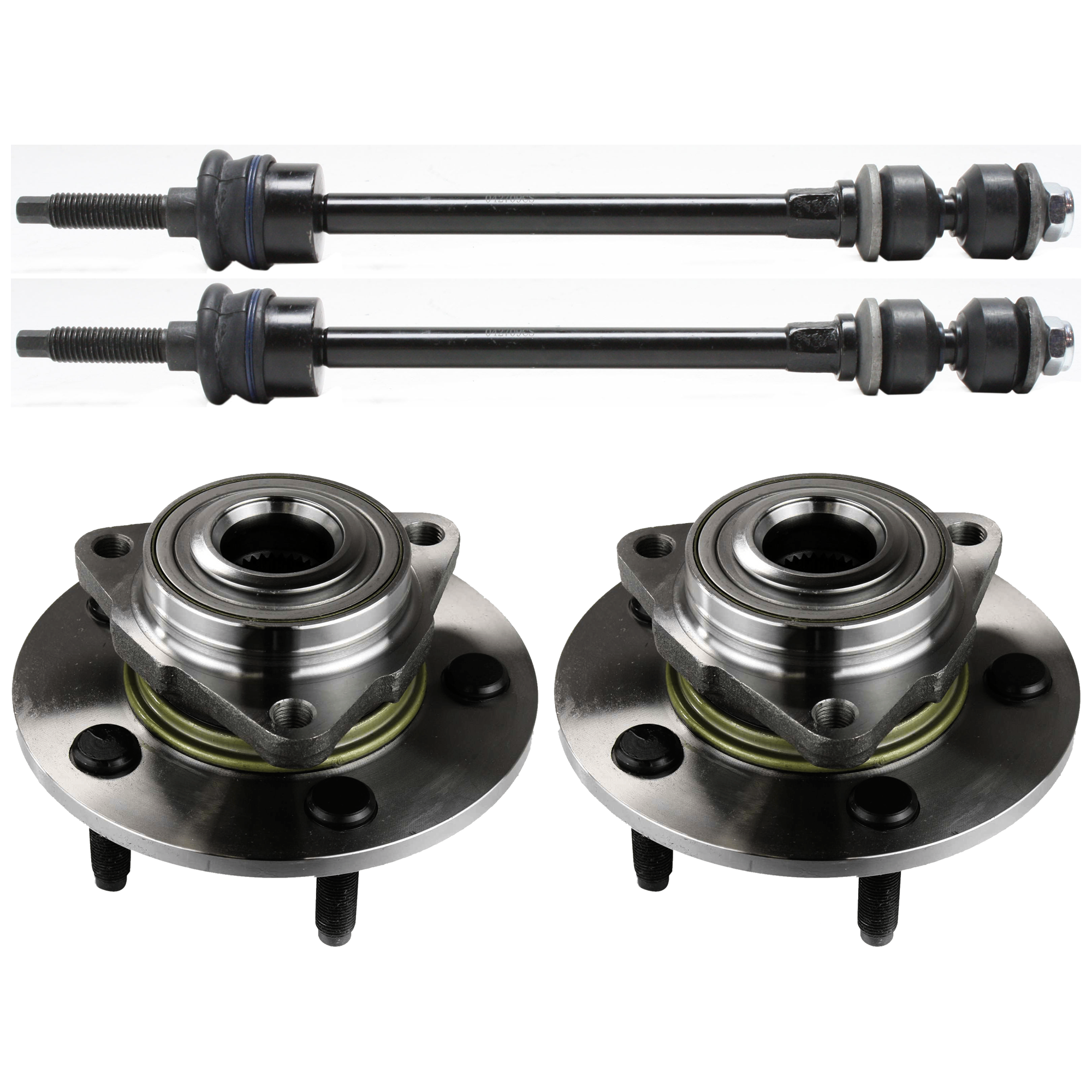 AM RAM 1500-02-05 FRONT SUSPENSION KIT 4 pc Kit with Wheel Hub and Sway Bar Link SKU KIT 071724-02 OEM 18311-2651526-5451317-45G0317