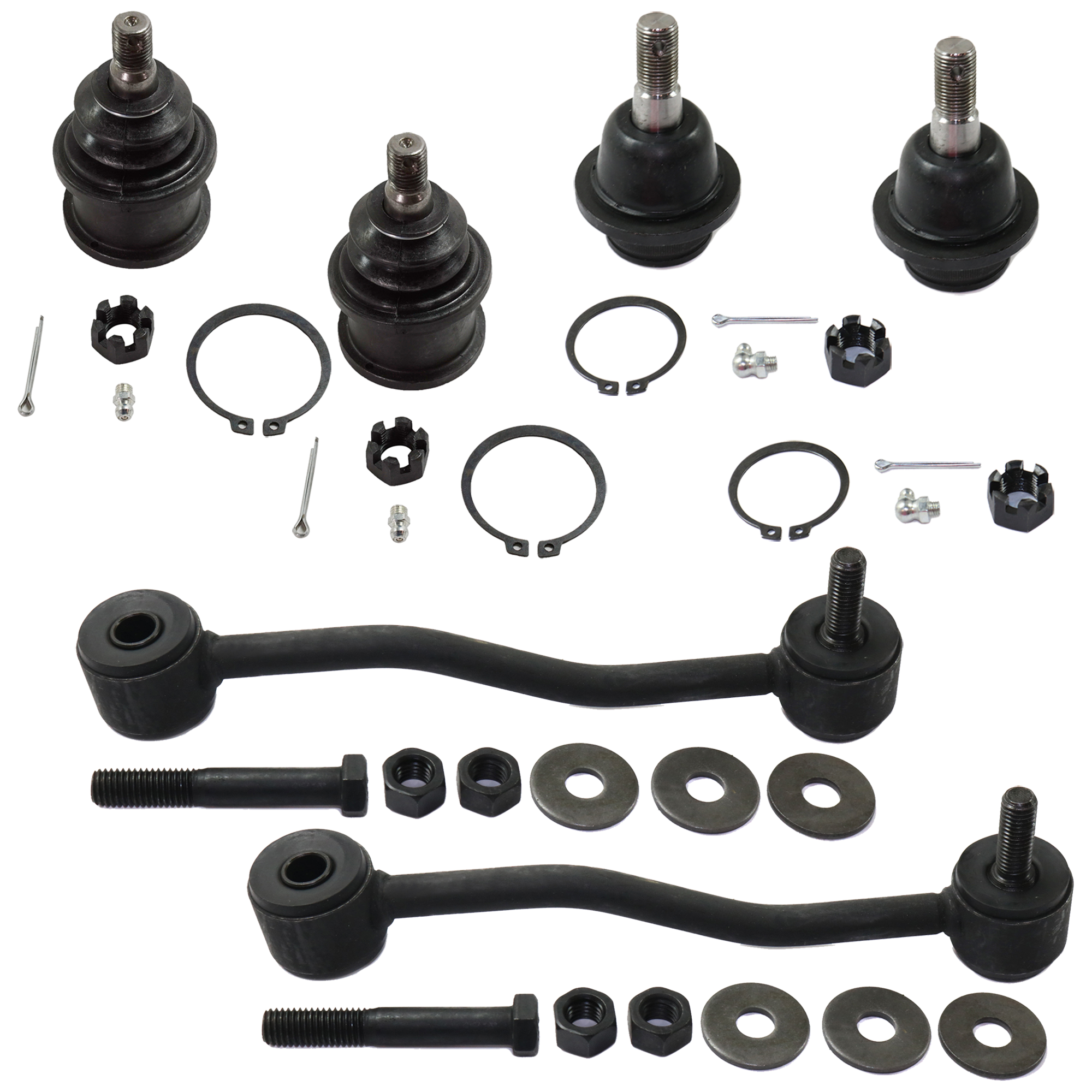 AM F 250-99-99 FRONT SUSPENSION KIT 6 pc kit with Ball Joint and Sway Bar Link SKU KIT 071724-09 OEM 104222-285019-1016769-2601460