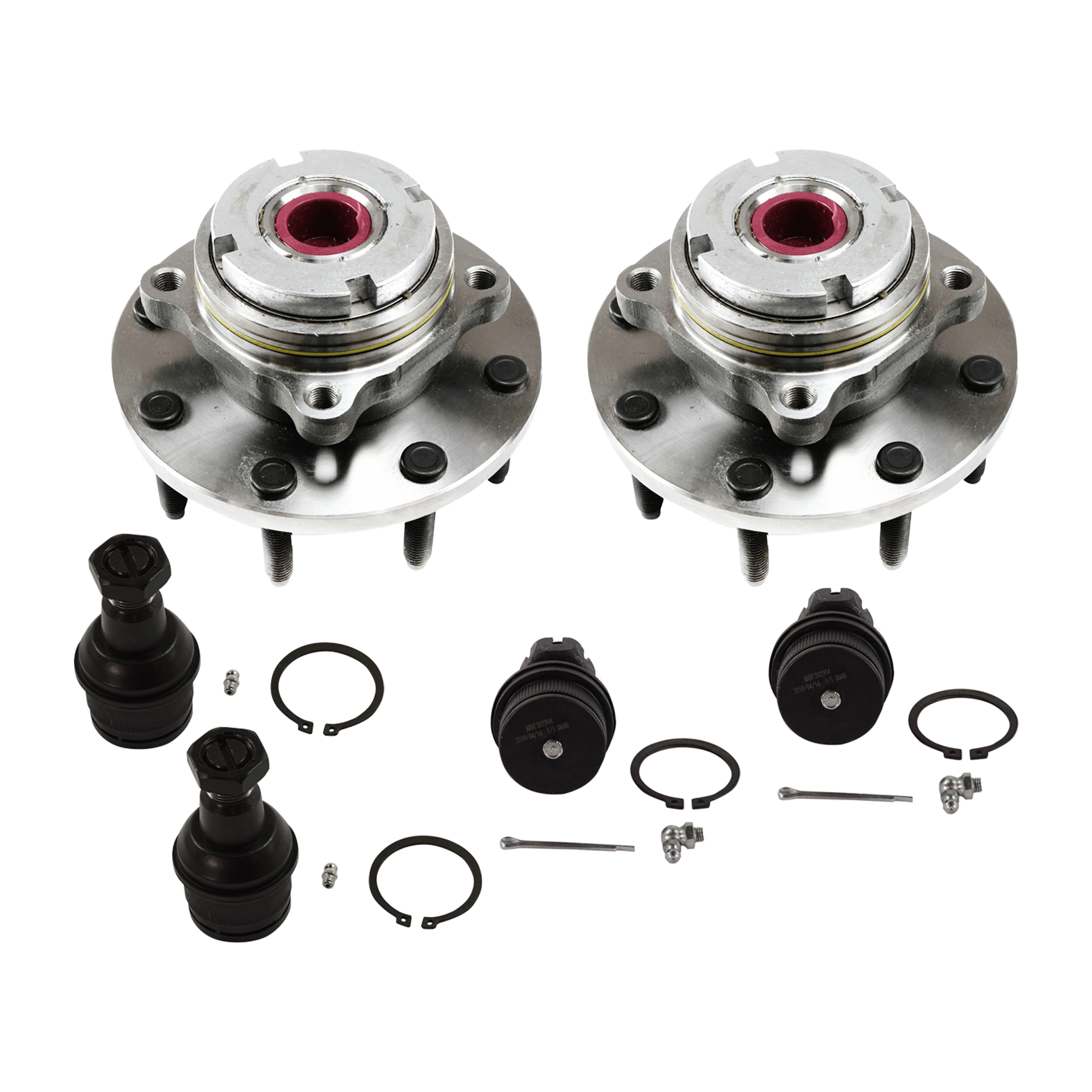 AM F 250 SUPER DUTY F 350 SUPER DUTY 99-01 FRONT SUSPENSION KIT RH AND LH 6 pc Kit with Wheel Hub and Ball Joint SKU KIT 071724-10 OEM 10339-104273-2601248-2601646-4