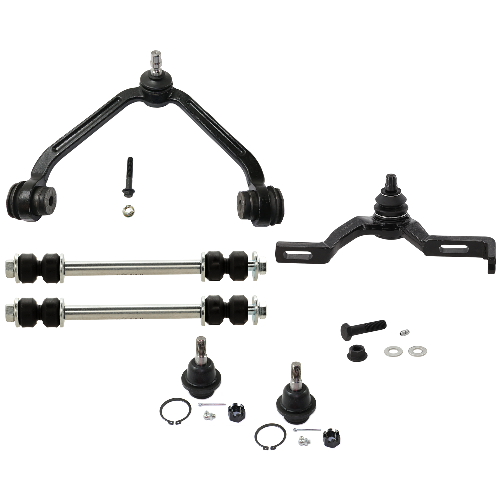 AM EXPLORER 95-01 EXPLORER SPORT TRAC 01-05 FRONT SUSPENSION KIT RH AND LH Upper and Lower 6 pc Kit with Ball Joint Control Arm and Sway Bar Link SKU KIT 071724-18 OEM 104222-285019-1016769-26014