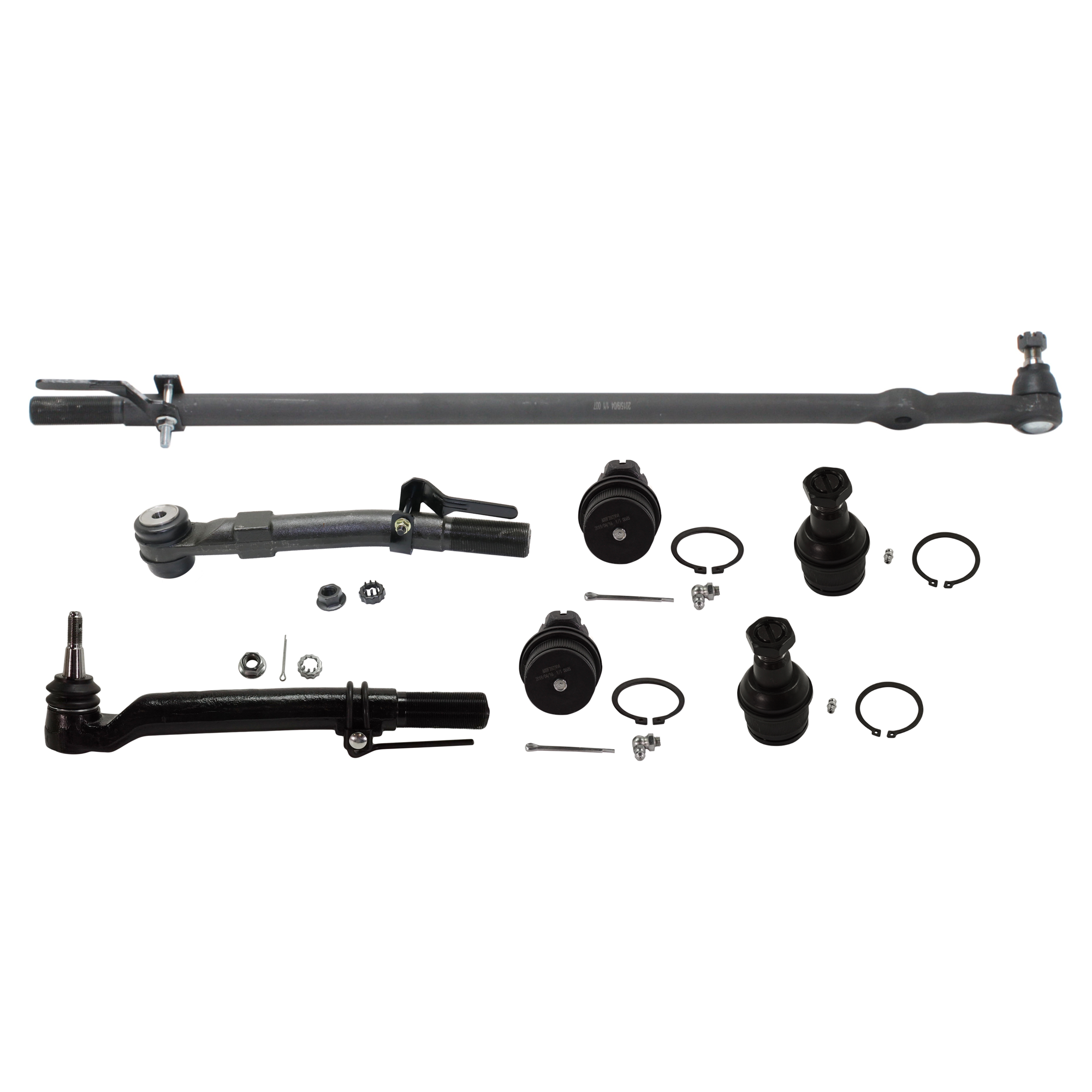 AM F 250 SUPER DUTY F 350 SUPER DUTY 05-10 FRONT SUSPENSION KIT RH AND LH Upper and Lower Inner and Outer 7 pc Kit with Ball Joint Drag Link and Tie Rod End SKU KIT 071724-22 OEM 10339-104273-2601248-260164