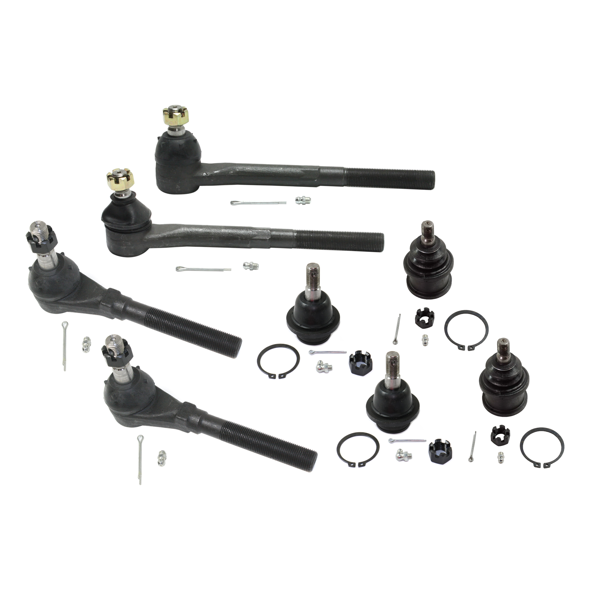 AM F SERIES 97-04 EXPEDITION 97-02 FRONT SUSPENSION KIT RH AND LH 8 pc Kit with Tie Rod End and Ball Joint SKU KIT 071724-23 OEM 2601510-2601815-5001097-500117