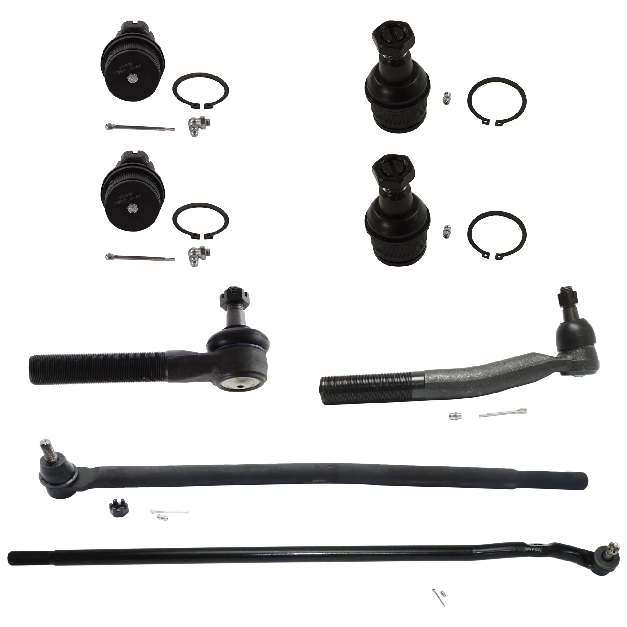 AM RAM 2500 RAM 3500-98-99 FRONT SUSPENSION KIT RH AND LH 8 pc kit with Ball Joint and Tie Rod End SKU KIT 071724-26 OEM 10339-104273-2601248-2601646-4