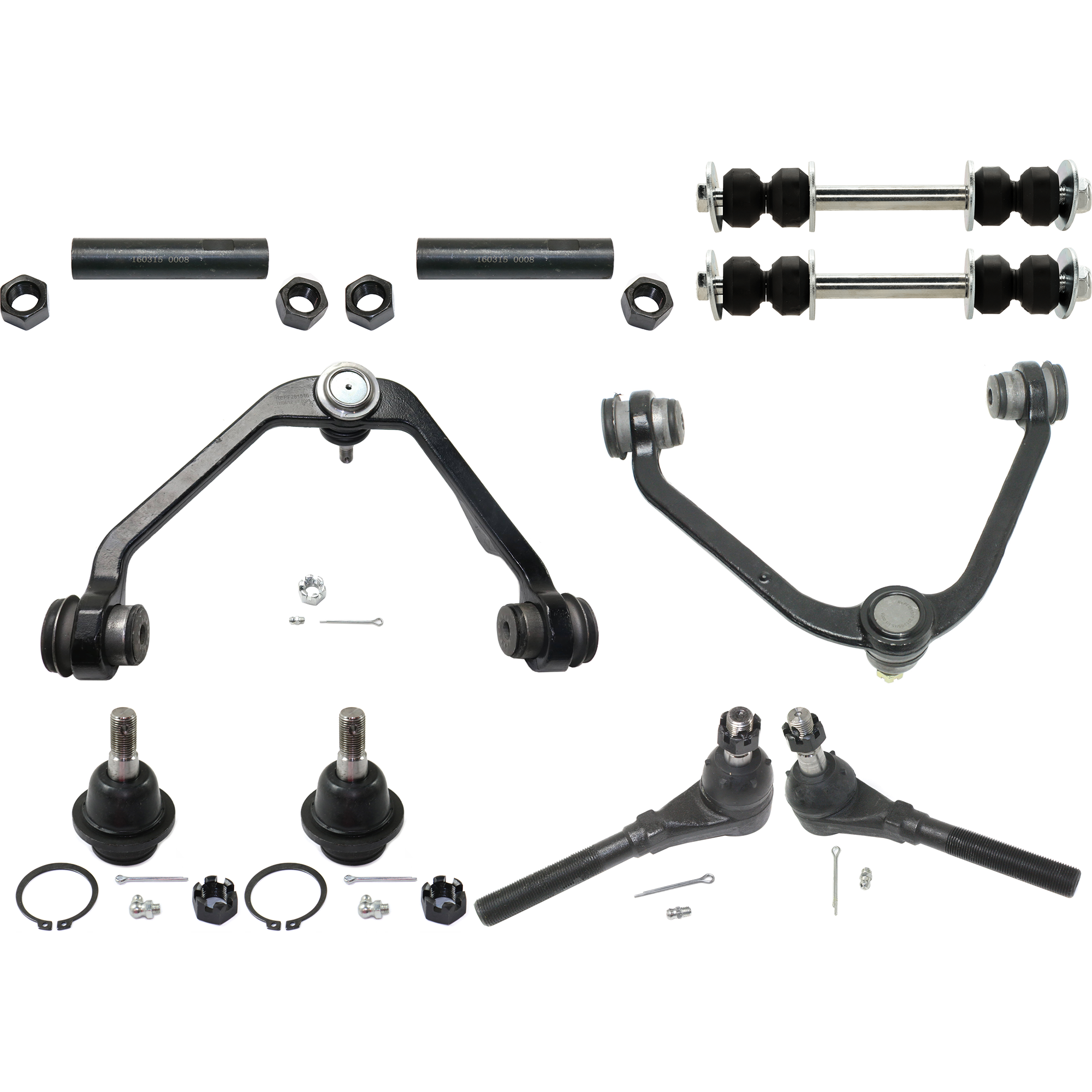 AM EXPEDITION 97-02 NAVIGATOR 98-02 FRONT SUSPENSION KIT 10 pc Kit with Control Arm Ball Joint and Tie Rod End SKU KIT 071724-30 OEM 104222-285019-1016769-26014