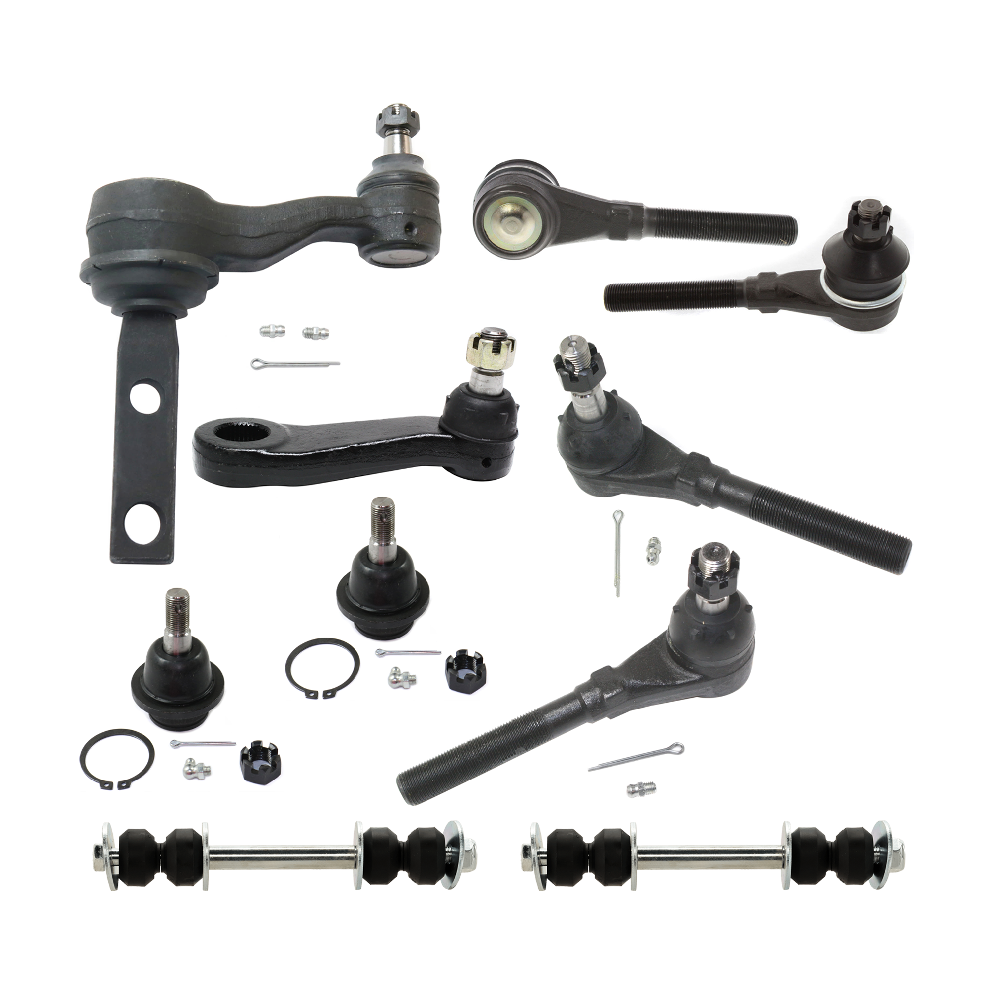 AM EXPEDITION 97-02 NAVIGATOR 98-02 FRONT SUSPENSION KIT 10 pc Kit with Idler Arm Pitman Arm and Ball Joint SKU KIT 071724-31 OEM 104222-285019-1016769-26014