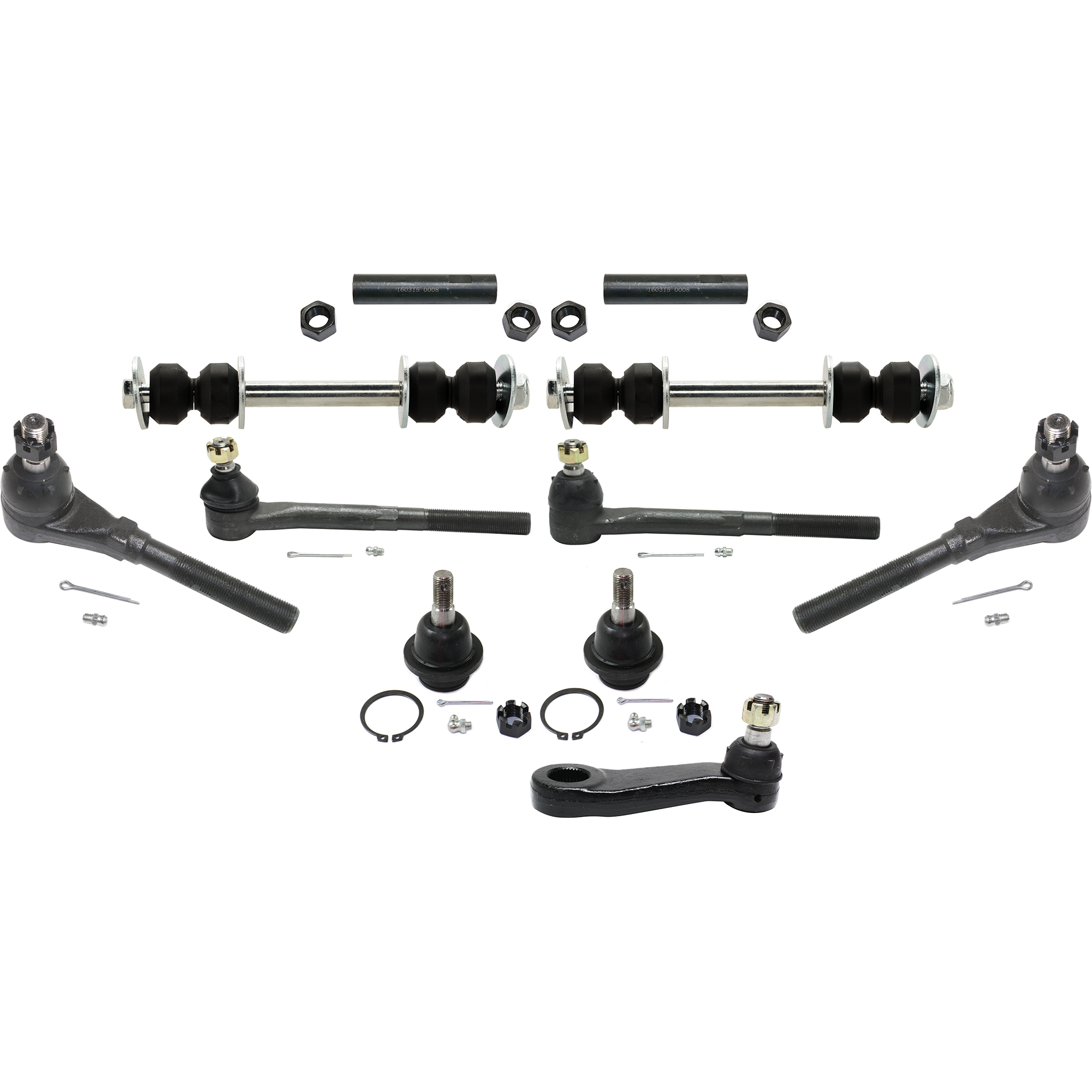 AM EXPEDITION 97-02 NAVIGATOR 98-02 FRONT SUSPENSION KIT 13 pc Kit with Pitman Arm Tie Rod End and Ball Joint SKU KIT 071724-36 OEM 104222-285019-1016769-26014