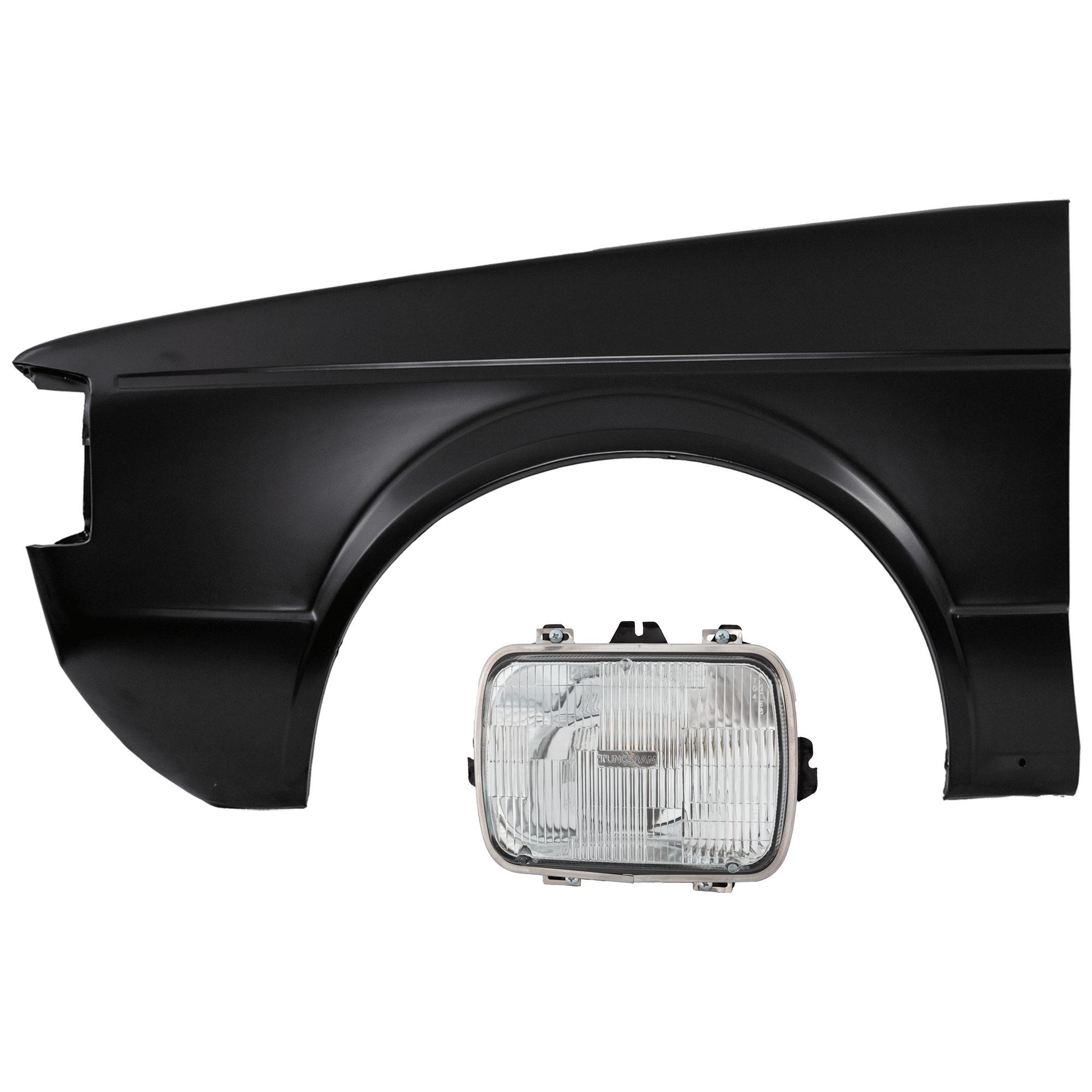 AM RABBIT 81-84 HEAD LAMP LH 2 pc Kit Assembly Halogen Sealed Beam Type Capsule Style with Fender SKU KIT 071726-130 Partslink GM2500112 VW1240101 OEM 25949657-175821021L