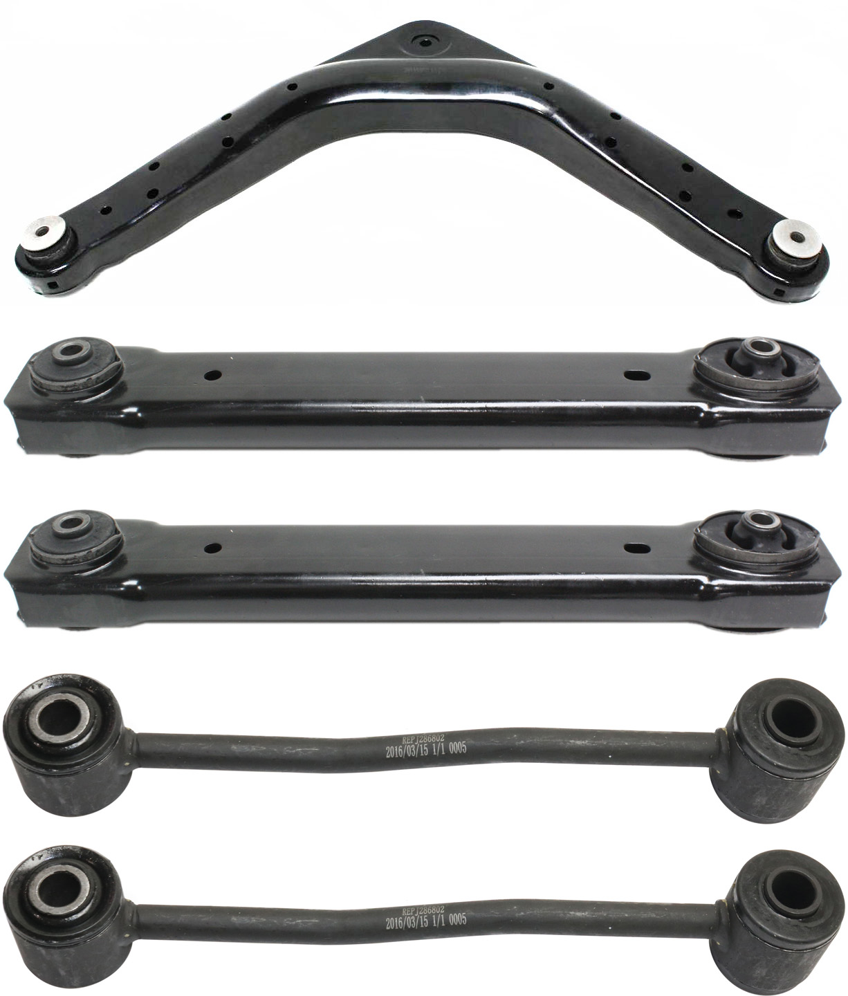 AM GRAND CHEROKEE 99-04 REAR CONTROL ARM KIT RH AND LH Upper and Lower 5 pc kit with Sway Bar Links SKU KIT 071817-40 OEM 52088355AB 52088422AB 18450-26