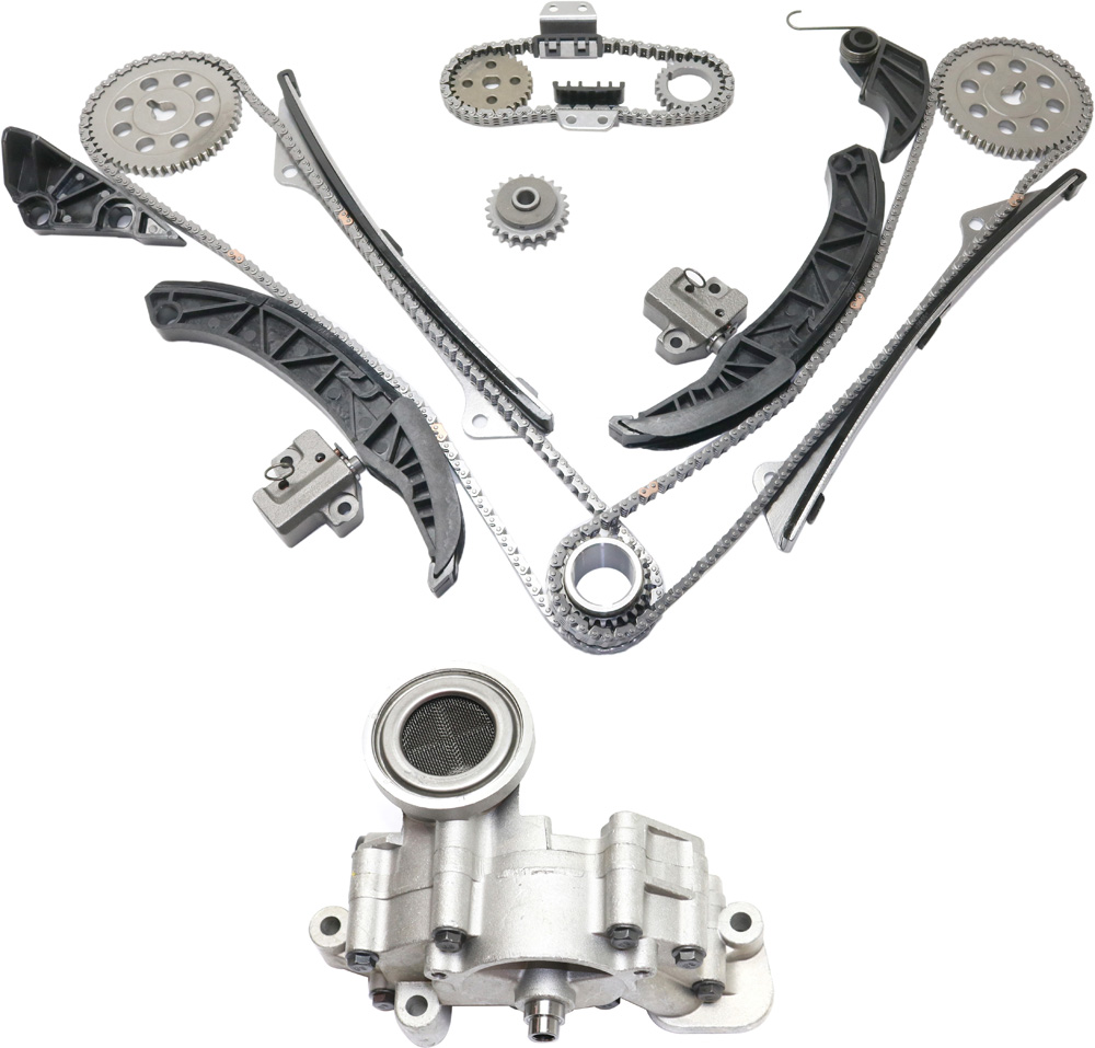 AM AZERA 06-11 VERACRUZ 07-12 TIMING CHAIN KIT Set of 2 with Oil Pump SKU KIT 071817-58 OEM 213103C300