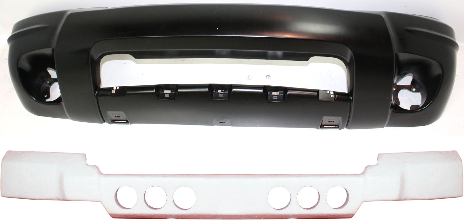 AM GRAND CHEROKEE 04-04 FRONT BUMPER COVER 2 pc Kit Primed with Bumper Absorber Laredo Limited Overland Model SKU KIT 071817-73 Partslink CH1000920 CH1070130 OEM 5JF89TZZAD 55156729AB
