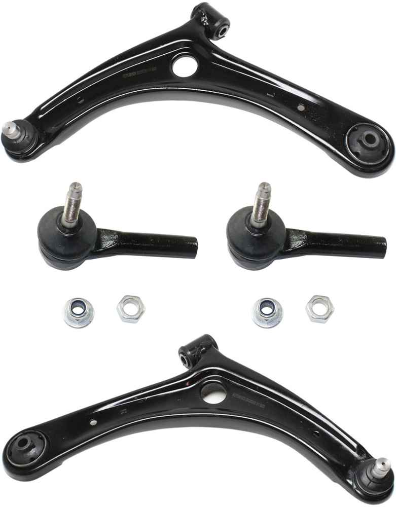 AM CALIBER 07-12 COMPASS PATRIOT 07-17 FRONT CONTROL ARM KIT RH AND LH Lower w ball joint s 4 pc Kit with Tie Rod End SKU KIT 071818-01 Partslink CH4510100 CH4511100 OEM 5105041AI 5105040AI 5183761AD