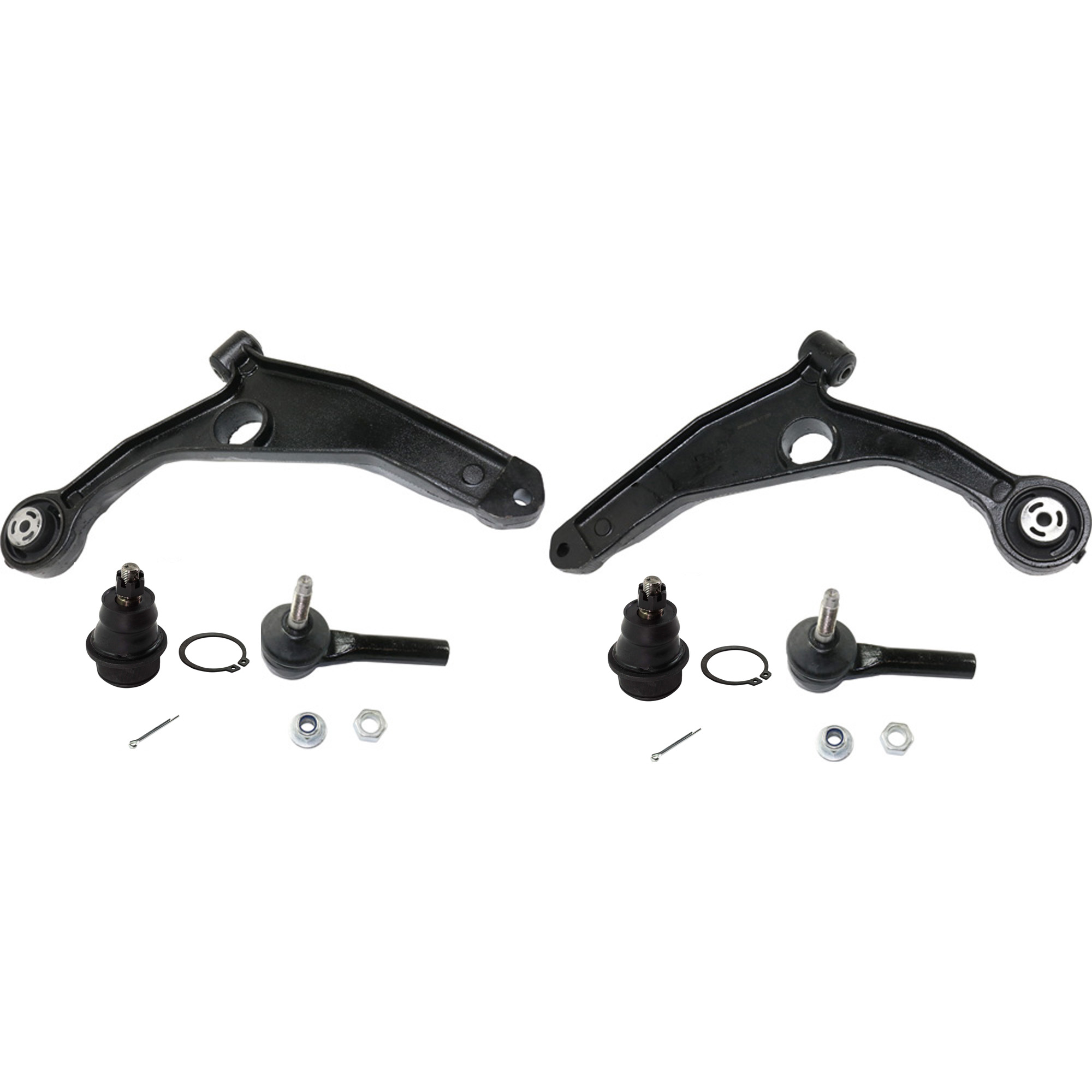 AM SEBRING 07-09 JOURNEY 09-12 FRONT CONTROL ARM KIT RH AND LH Lower 6 pc kit with Ball Joints and Tie Rod Ends SKU KIT 071818-06 OEM BJ81225 GS25503-5085407AD 5085