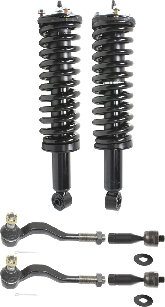 AM TACOMA 95-04 FRONT SUSPENSION KIT RH AND LH 6 pc Kit with Loaded Strut and Tie Rod Ends SKU KIT 071818-39 OEM 11081-812171-92140151-27014236