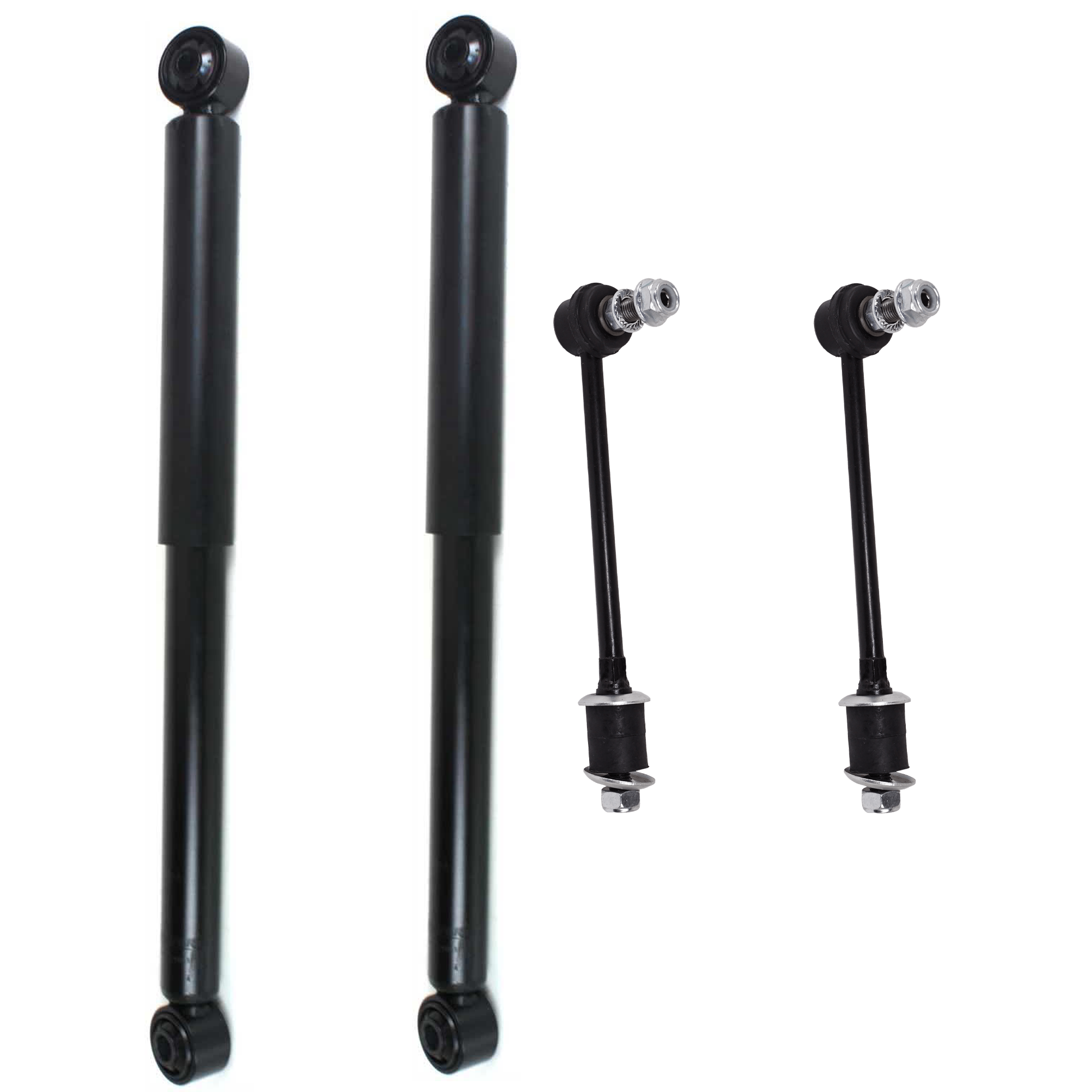 AM PATHFINDER 99-04 QX4-99-03 REAR SUSPENSION KIT 4 pc Kit with Shock Absorber and Strut Assembly and Sway Bar Link SKU KIT 07182024-39 OEM 543021W226-543021W227-5626041G