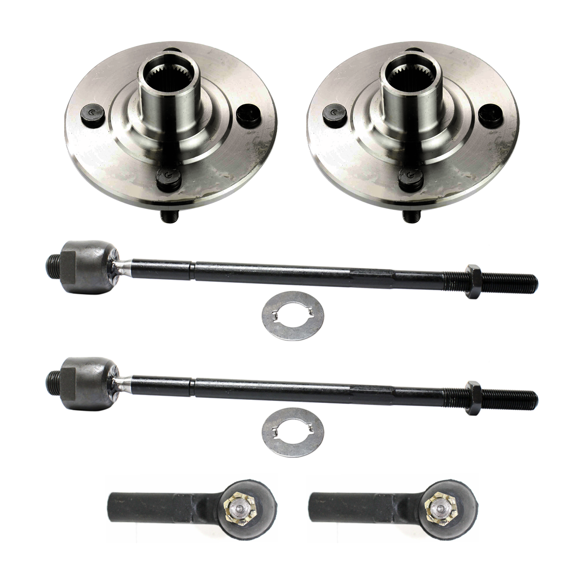 AM SC1 SC2-94-02 FRONT SUSPENSION KIT RH=LH 6 pc Kit with Wheel Hub and Tie Rod End SKU KIT 07182024-51 OEM 382504-382509-2695140-2695148