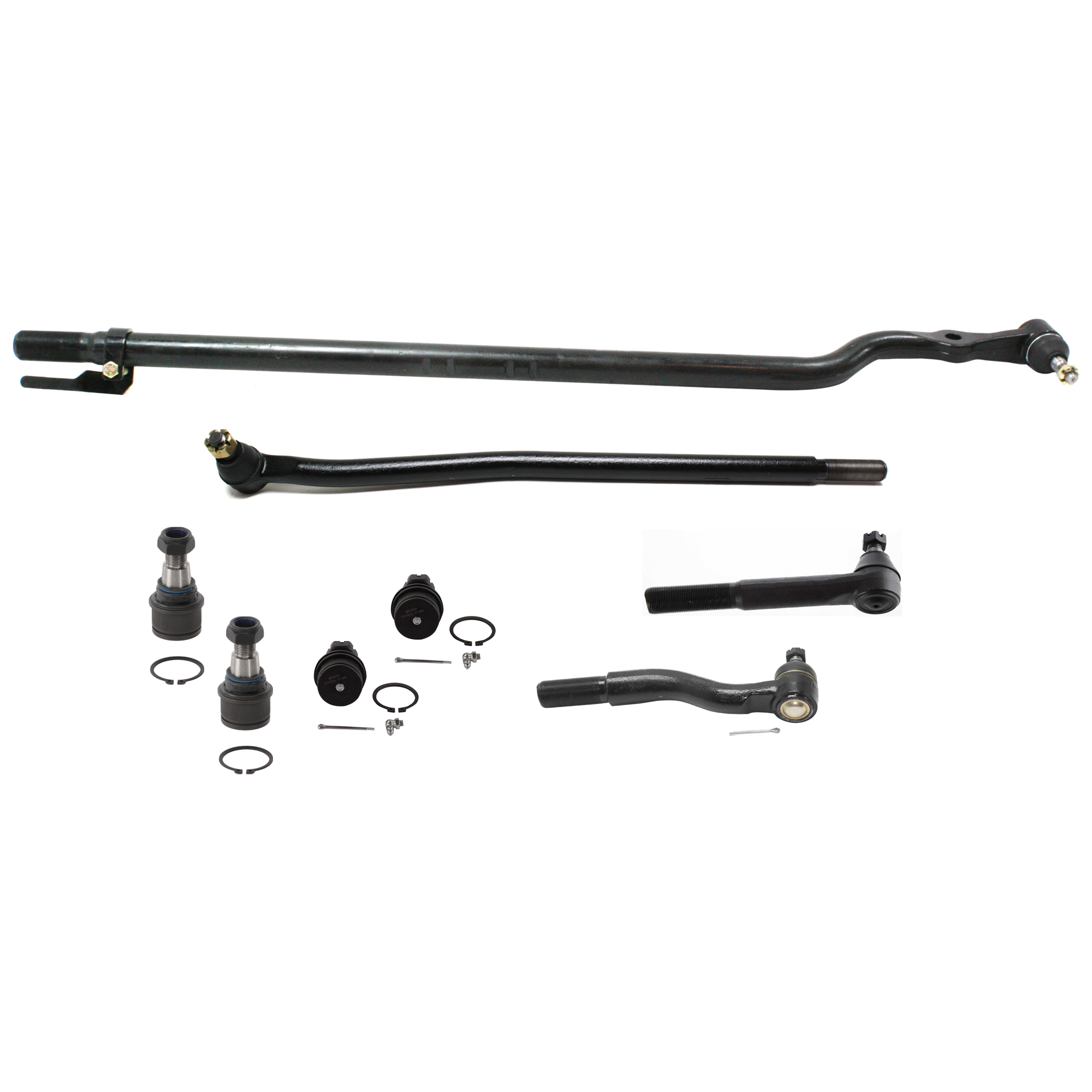 AM F SERIES SUPER DUTY P U 99-22 FRONT SUSPENSION KIT RH AND LH 8 pc kit w Ball Joint Tie Rod End 4WD SKU KIT 071824-07 OEM 104149-287003-287006-2601248-2
