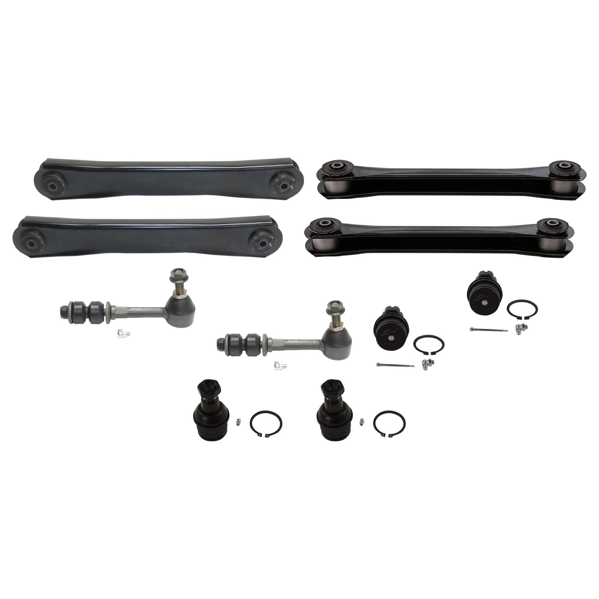 AM F SERIES SUPER DUTY P U 99-22FRONT SUSPENSION KIT RH AND LH 10 pc Kit with Ball Joint Control Arm and Sway Bar Link SKU KIT 071824-11 OEM 104149-287003-287006-260124