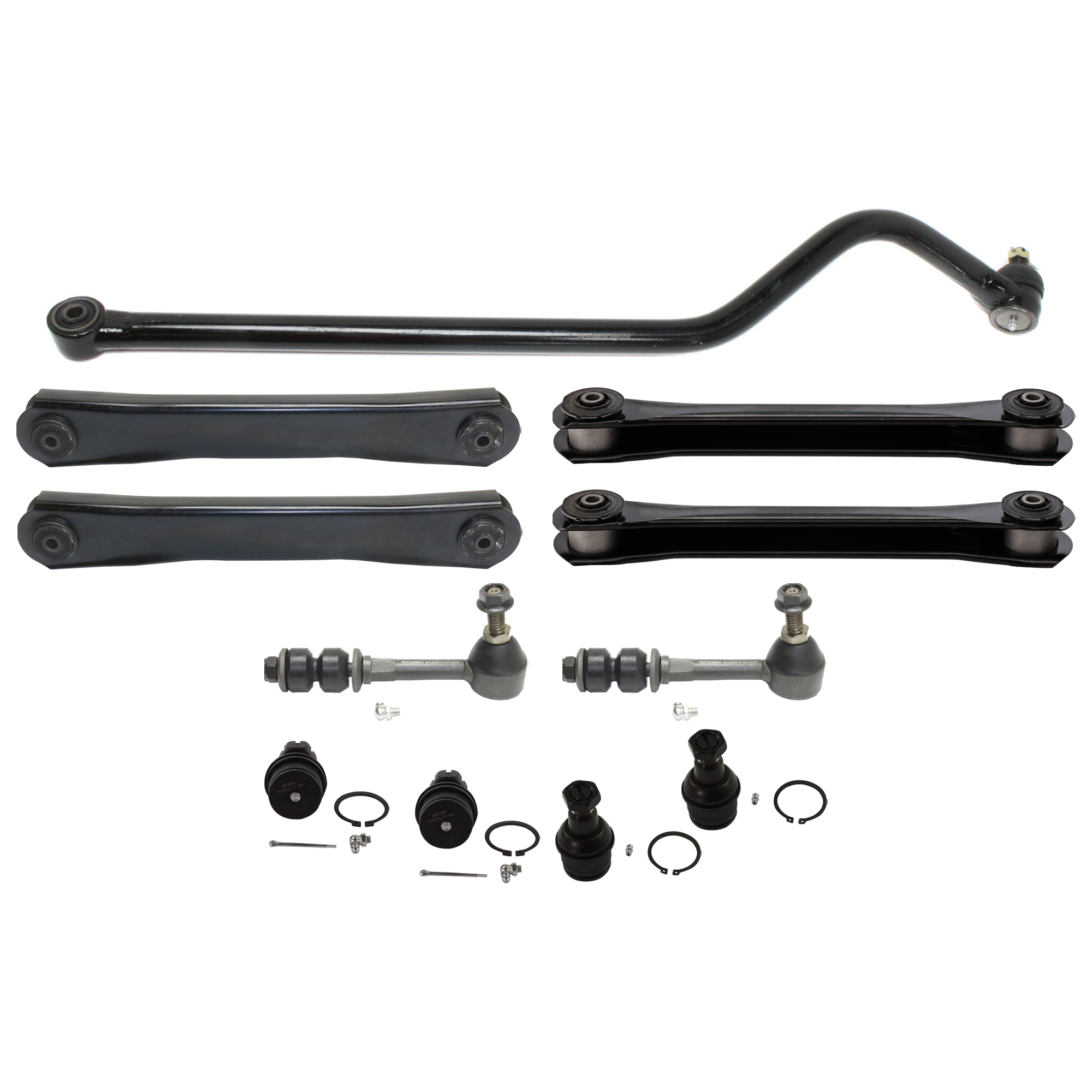 AM DODGE FULL SIZE P U 94-02 FRONT SUSPENSION KIT RH AND LH 11 pc Kit with Ball Joint Control Arm Sway Bar Link and Track Bar SKU KIT 071824-12 OEM 104149-287003-287006-260124