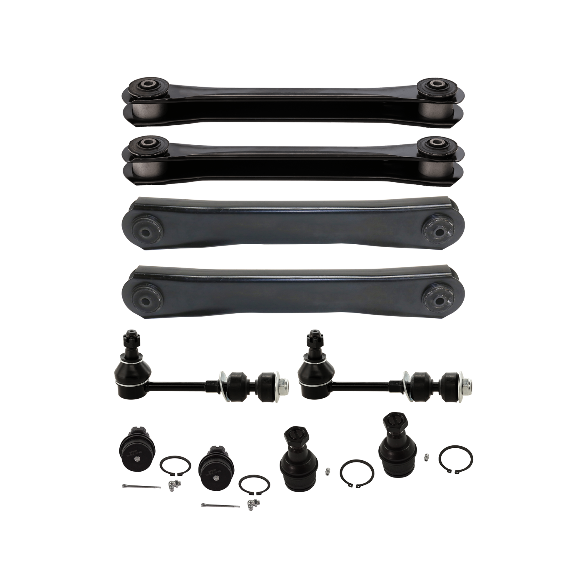 AM DODGE FULL SIZE P U 99-02 FRONT SUSPENSION KIT RH AND LH 10 pc Kit with Ball Joint Control Arm and Sway Bar Link SKU KIT 071824-13 OEM 104149-287003-287006-260124