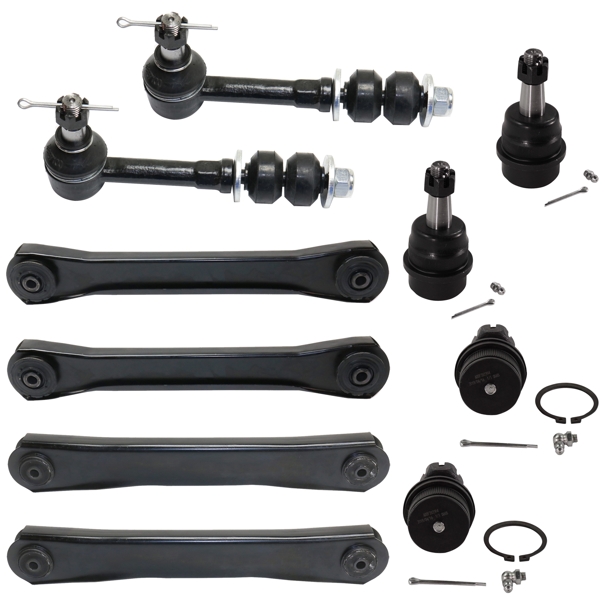 AM RAM 1500 RAM 2500-94-99 FRONT SUSPENSION KIT RH AND LH 10 pc Kit with Ball Joint Control Arm and Sway Bar Link SKU KIT 071824-14 OEM 10339-104273-2601248-2601646-4