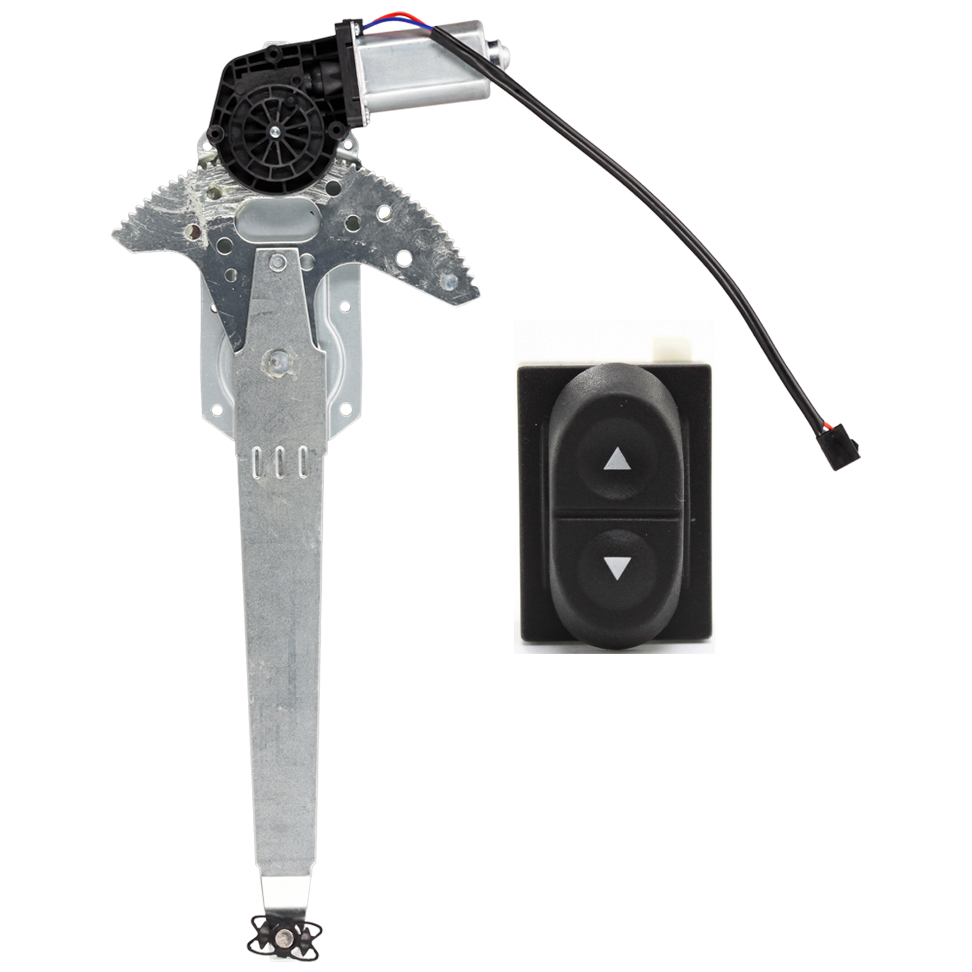 AM F SERIES 80-97 FRONT WINDOW REGULATOR RH 2 pc kit w Window Switch Power w Motor SKU KIT 071824-19 OEM F3TZ1523208A E6DZ14529C