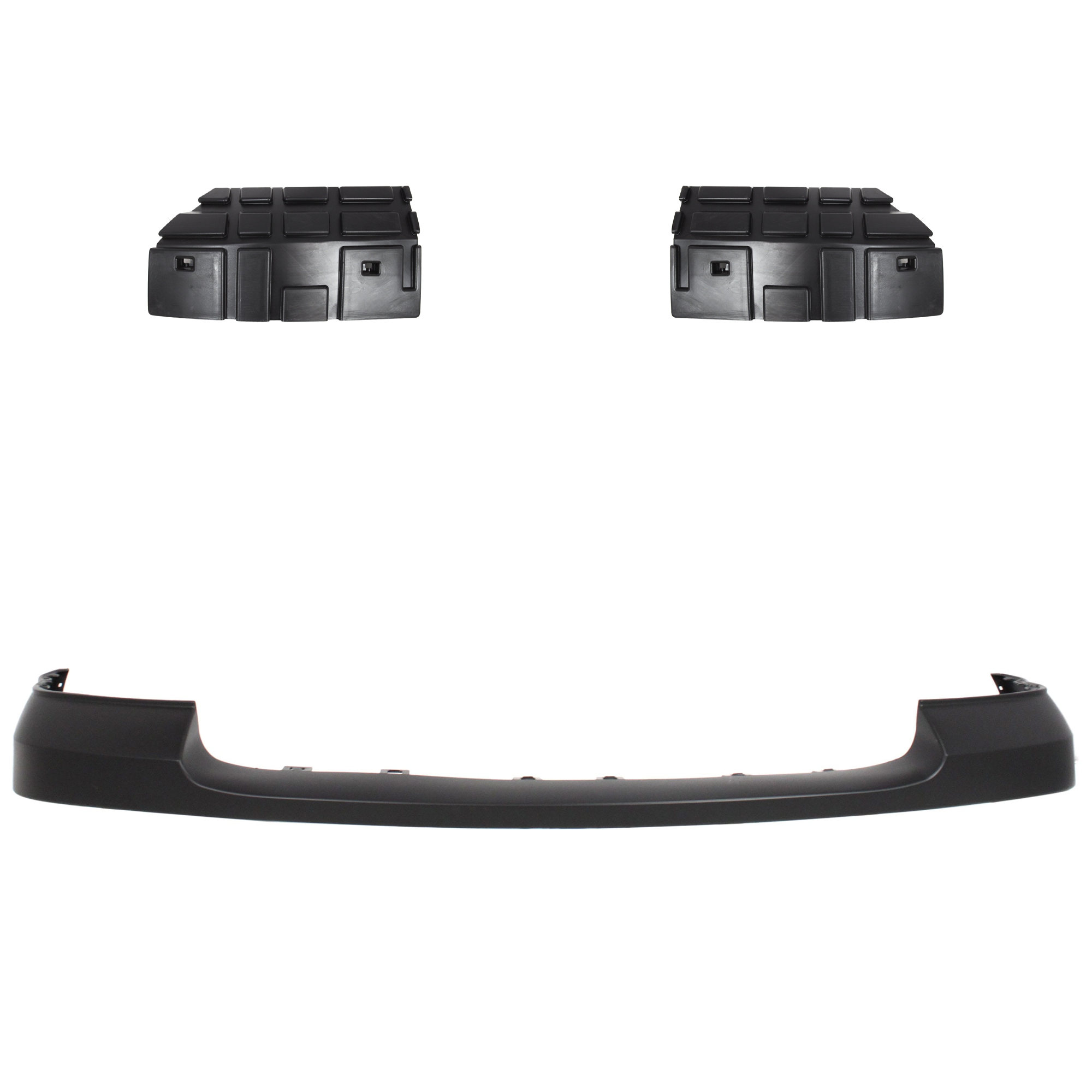 AM SIERRA 1500-07-13 FRONT BUMPER COVER 3 pc kit w Bumper Retainer Primed Pad New Body Style SKU KIT 071824-24 Partslink GM1014102 GM1043108 GM1042108 OEM 25783584-20880923-20880922