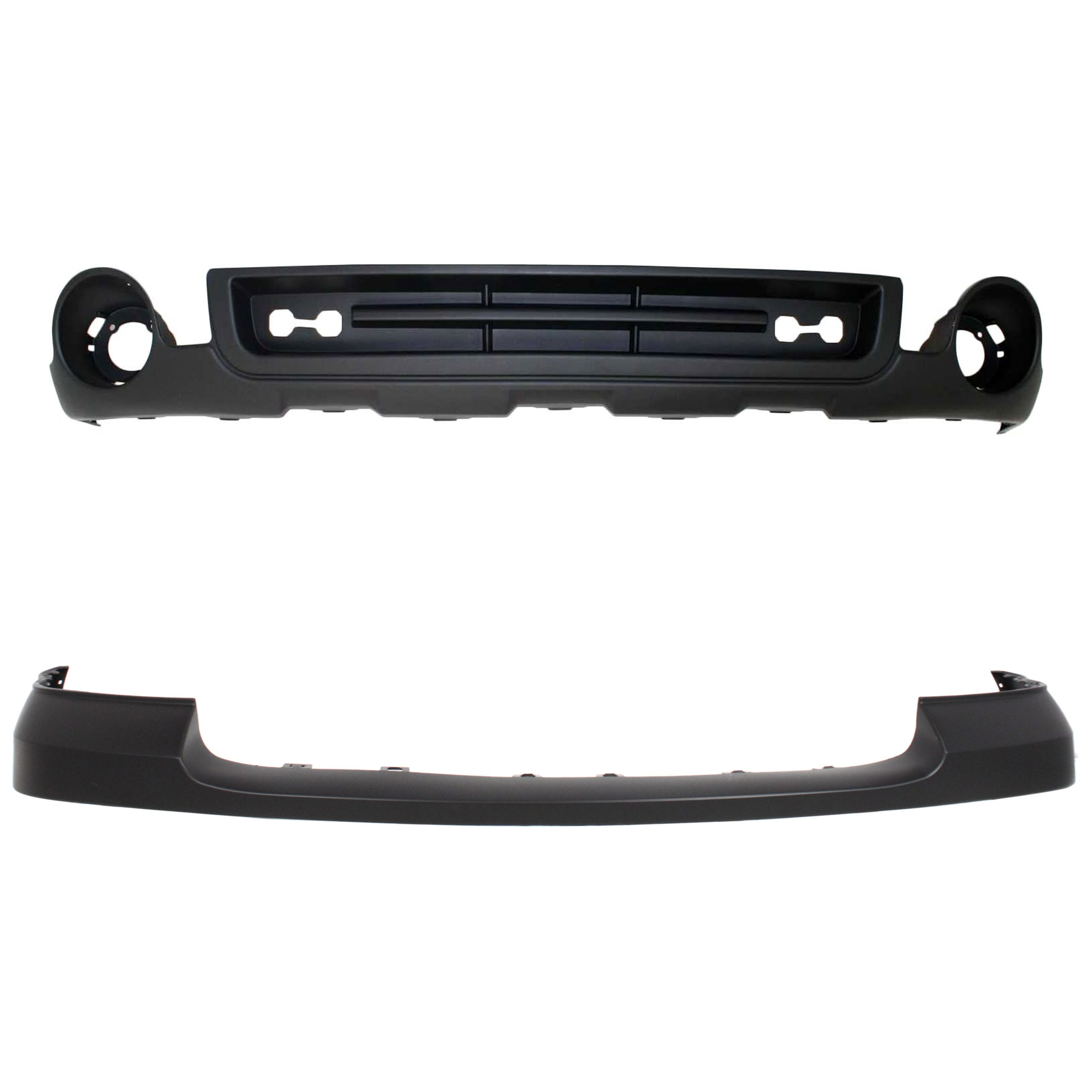 AM SIERRA 1500-07-13 FRONT BUMPER COVER 2 pc kit w Valance Primed Pad New Body Style SKU KIT 071824-25 Partslink GM1014102 GM1015100 OEM 25783584-15131299