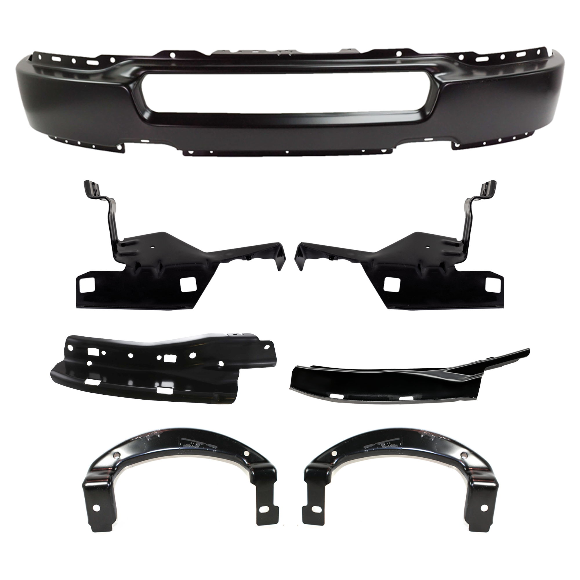 AM F 150-04-06 FRONT BUMPER w Bumper Bracker 7 pc kit SKU KIT 071824 C106 Partslink FO1002389 FO1066158 FO1067158 FO1067157 FO1066157 FO1066161 FO1067161 OEM 4L3Z17757EA 4L3Z17B983AB 4L3Z1