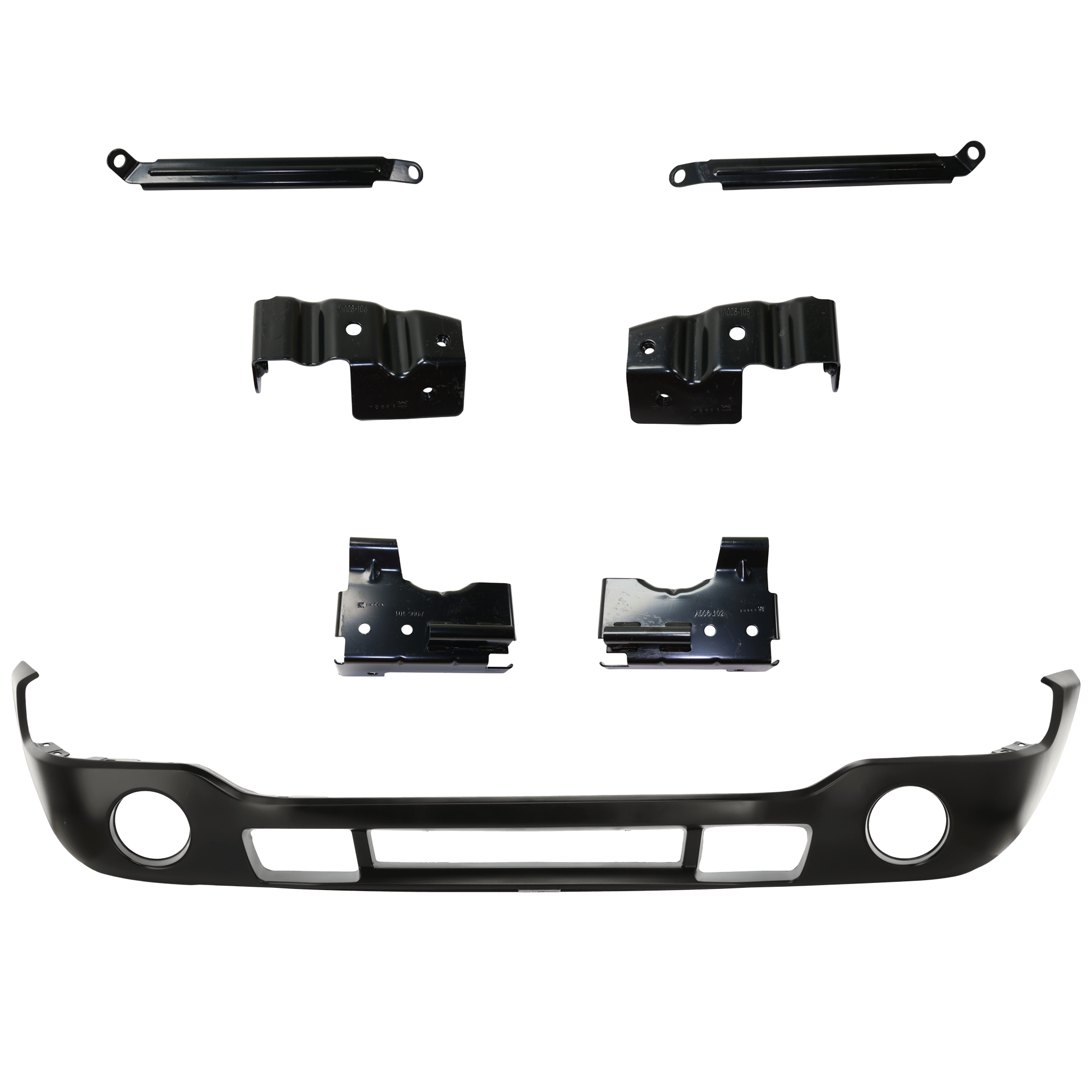 AM SIERRA 05-07 FRONT BUMPER COVER 7 pc kit Primed with Bumper Bracket SKU KIT 071824 C111 Partslink GM1000684 GM1066166 GM1067166 GM1067165 GM1066165 GM1066164 GM1067164 OEM 12335963-88979837-12335886-123