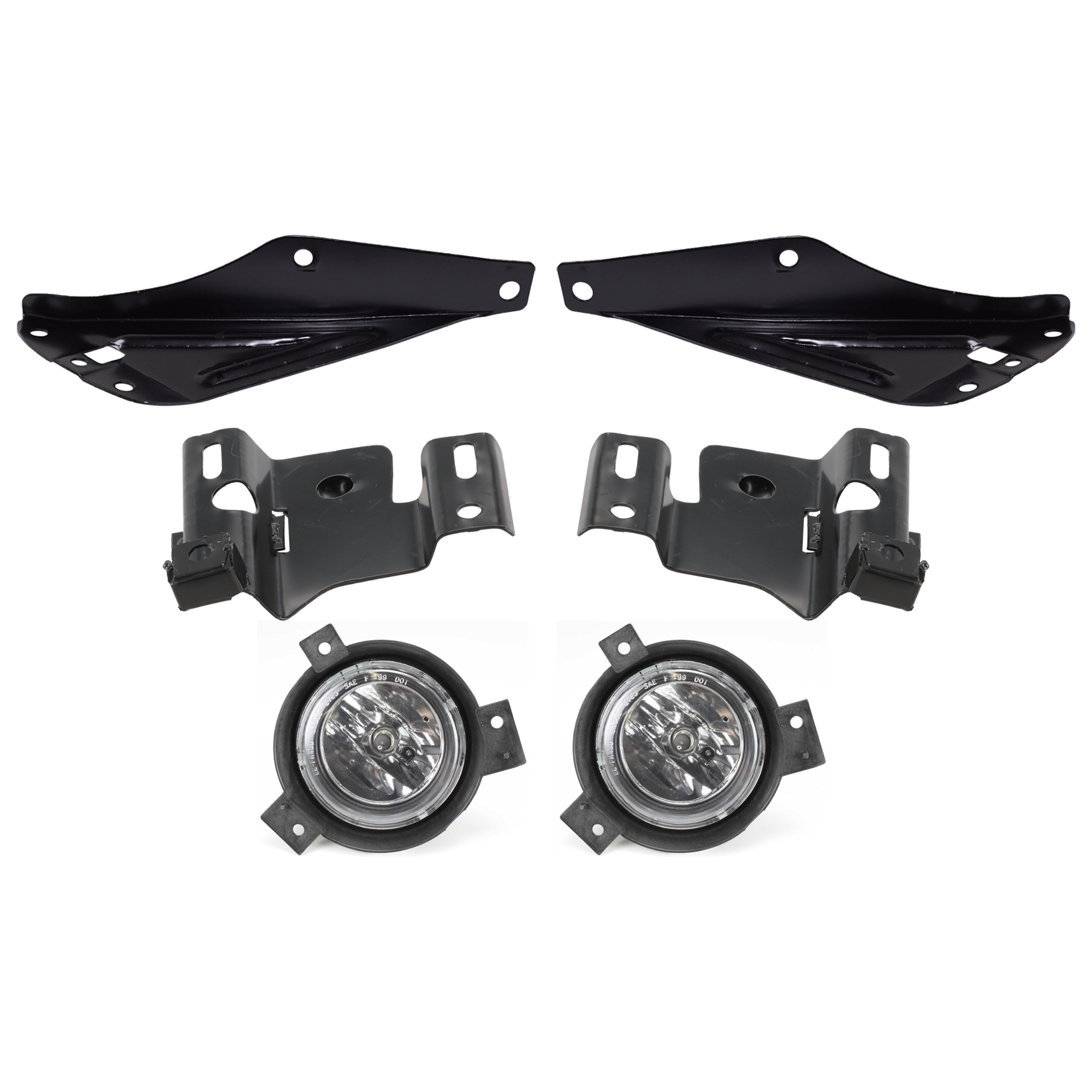 AM RANGER 01-03 FRONT FOG LAMP RH AND LH 6 pc kit Assembly Halogen with Bumper Bracket SKU KIT 071824 C195 Partslink FO2592184 FO2593184 FO1066144 FO1067144 FO1067143 FO1066143 OEM 1L5Z15200CA 1L5Z15200DA 1L5Z17