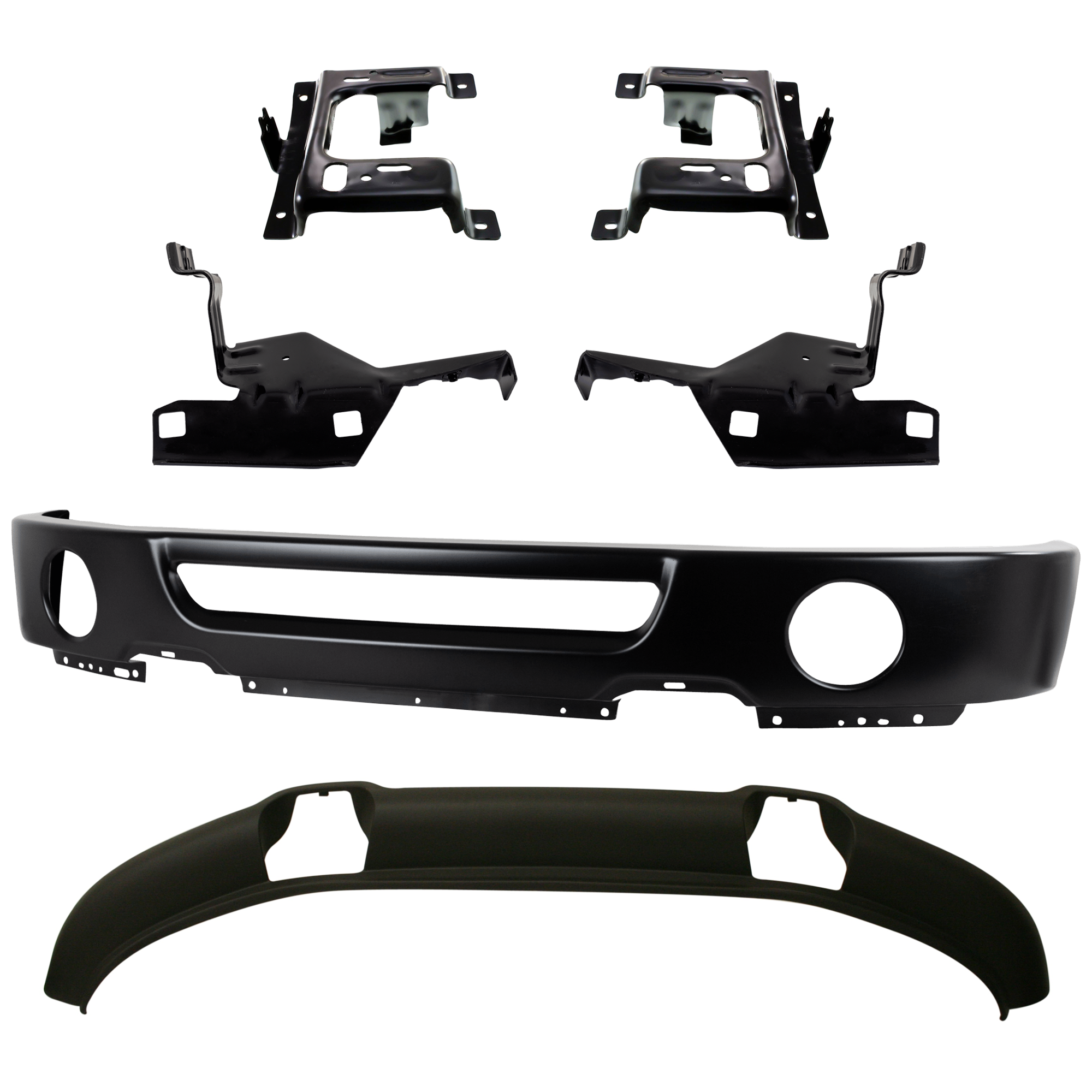 AM F 150-07-08 FRONT BUMPER 6 pc kit Face Bar Primed with Bumper Bracket and Valance SKU KIT 071824 C206 Partslink FO1002401 FO1066158 FO1067158 FO1066172 FO1067172 FO1093108 OEM 6L3Z17757DAPTM 4L3Z17B983AB 4L