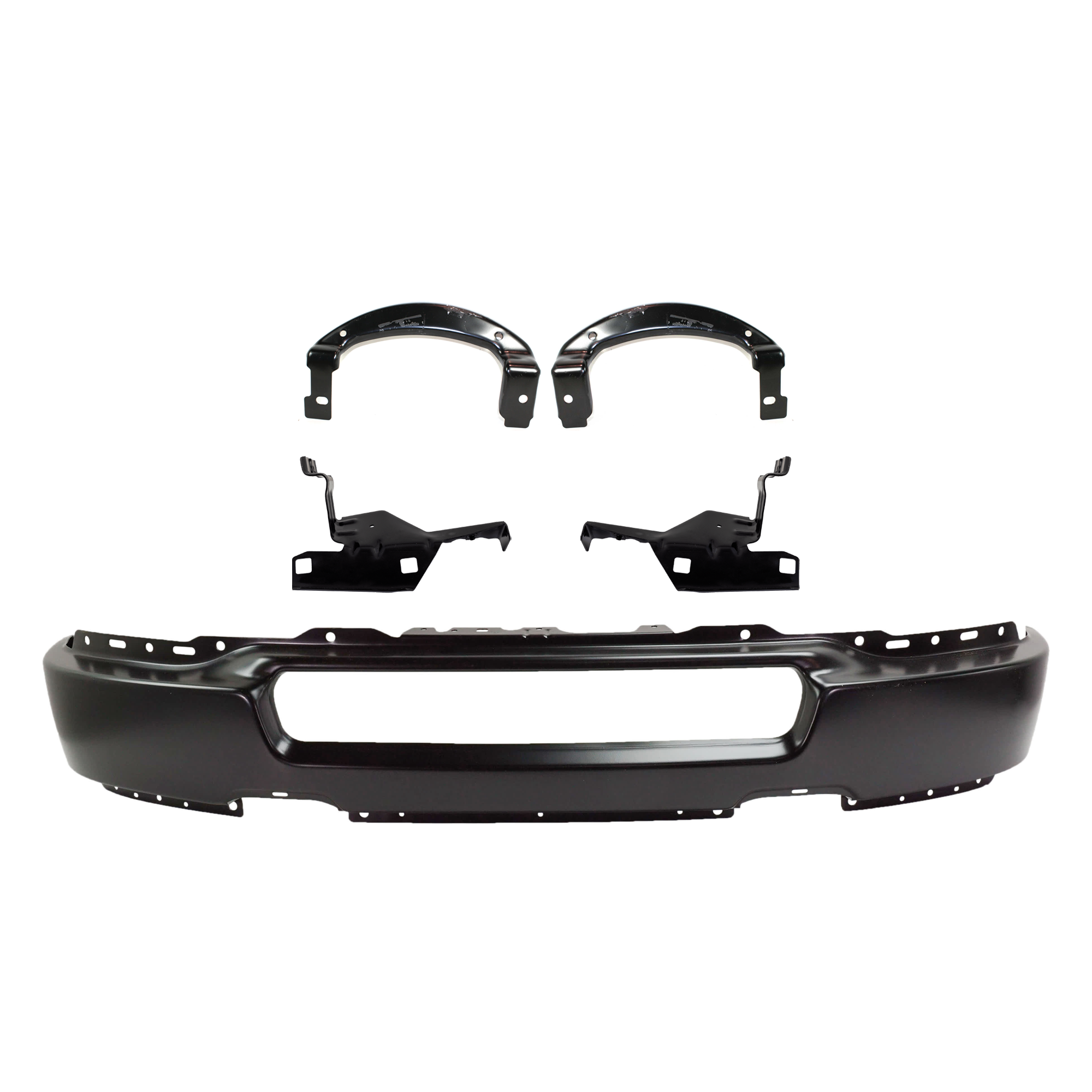 AM F 150-04-06 FRONT BUMPER 5 pc kit w Bumper Bracket SKU KIT 071824 C277 Partslink FO1002389 FO1066158 FO1067158 FO1067157 FO1066157 OEM 4L3Z17757EA 4L3Z17B983AB 4L3Z1