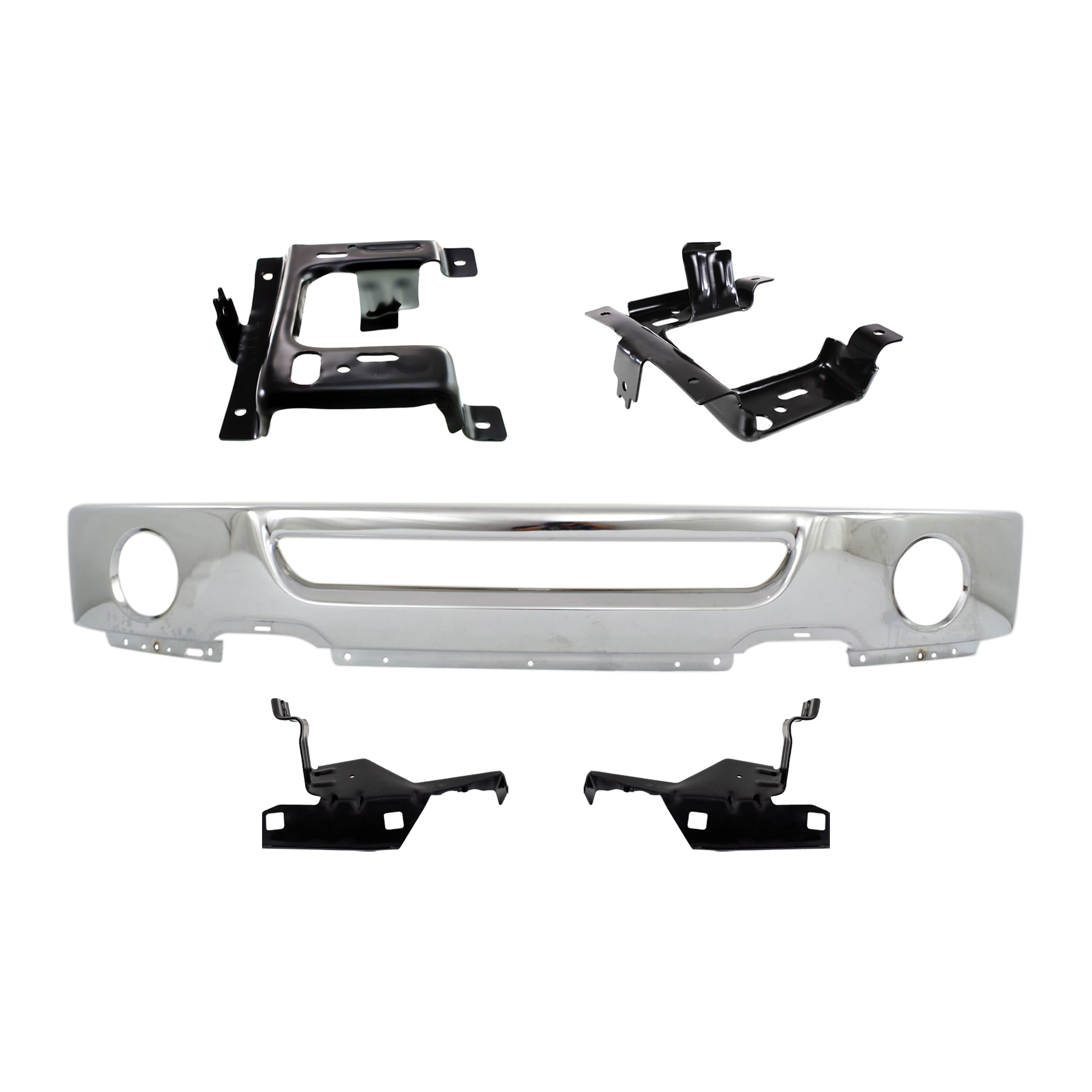 AM F 150 MARK LT 06-08 FRONT BUMPER 5 pc kit Face Bar Chrome with Bumper Bracket SKU KIT 071824 C280 Partslink FO1002399 FO1066158 FO1067158 FO1066172 FO1067172 OEM 6L3Z17757BA 4L3Z17B983AB 4L3Z1