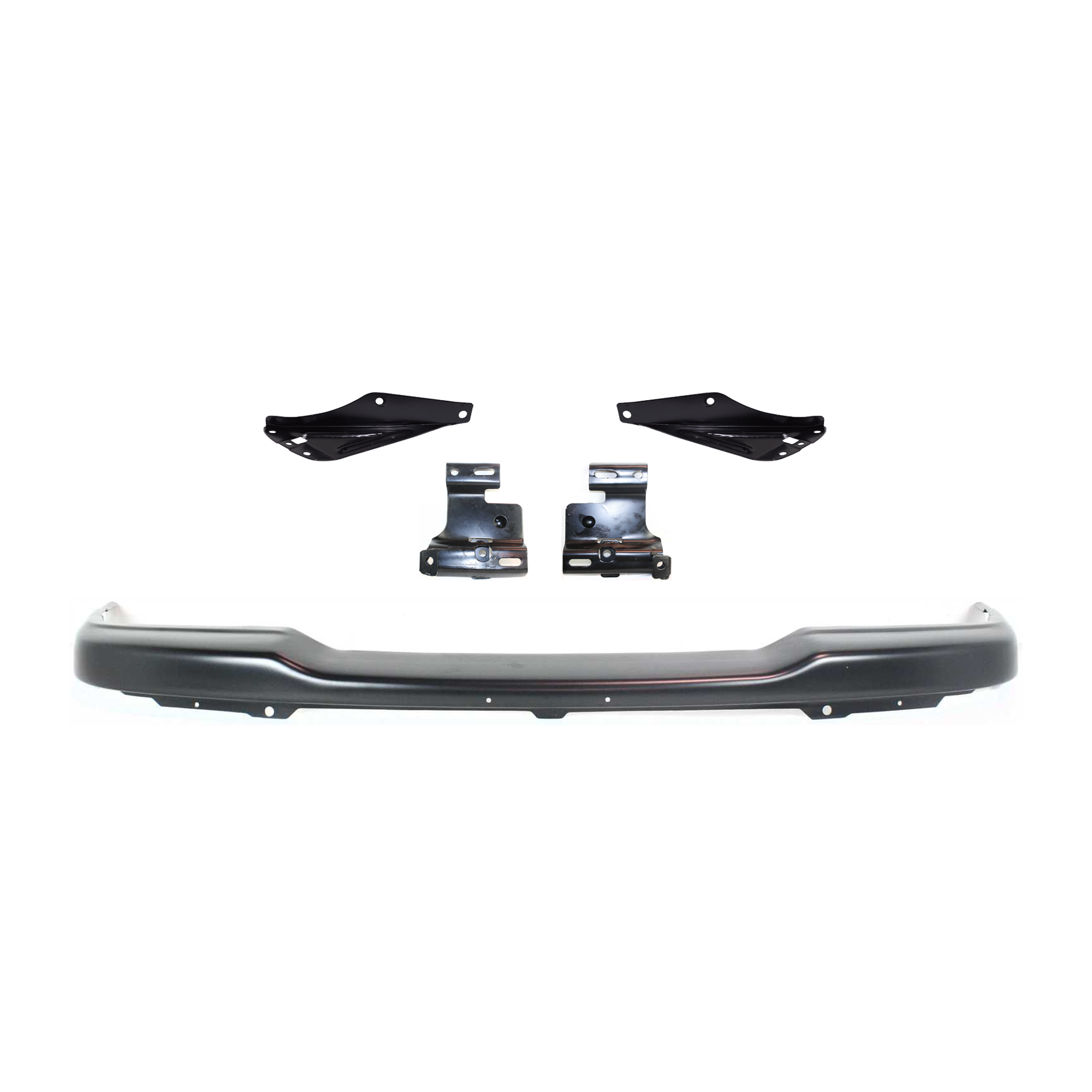 AM RANGER 01-05 FRONT BUMPER 5 pc kit Painted Black with Bumper Bracket SKU KIT 071824 C288 Partslink FO1002380 FO1066144 FO1067144 FO1067143 FO1066143 OEM 1L5Z17757JA 1L5Z17752AB 1L5Z17