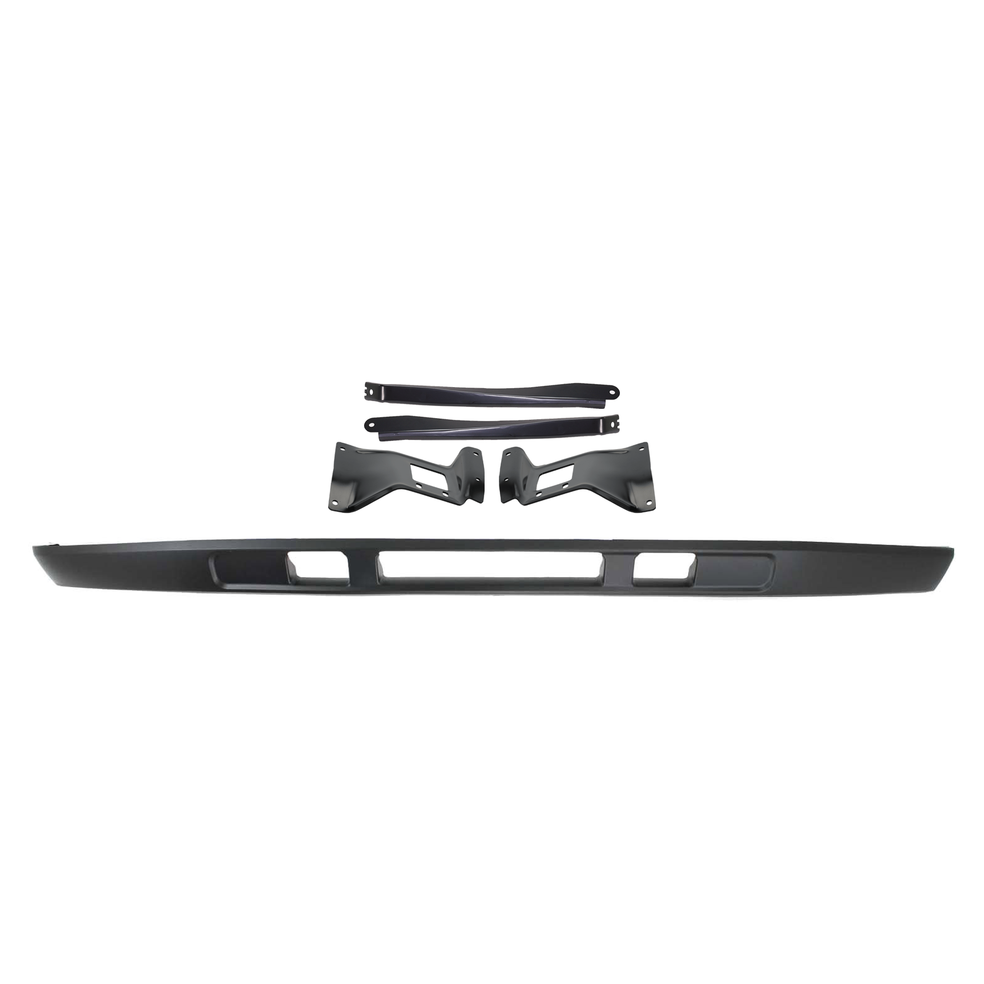 AM F SERIES SUPER DUTY 05-07 FRONT BUMPER BRACKET RH AND LH 5 pc kit Steel w Valance SKU KIT 071824 C317 Partslink FO1066163 FO1066164 FO1067163 FO1067164 FO1095219 OEM 5C3Z17754AA 5C3Z17755AA 5C3Z17