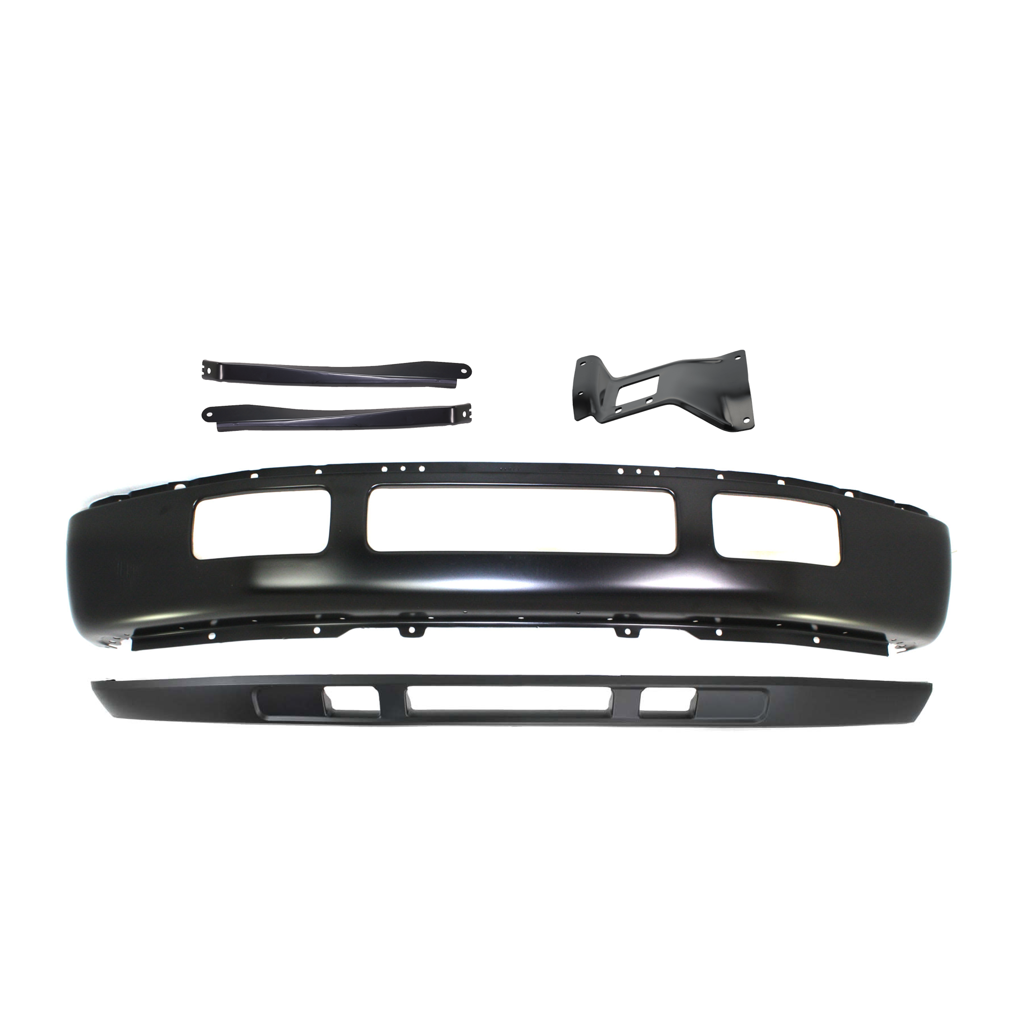 AM F 450 F 550 SUPER DUTY 05-07 FRONT BUMPER 5 pc kit Face Bar Paint To Match w Bumper Bracket and Valance SKU KIT 071824 C320 Partslink FO1002397 FO1067164 FO1066164 FO1067163 FO1095219 OEM 5C3Z17757EAA 5C3Z17754AA 5C3Z1