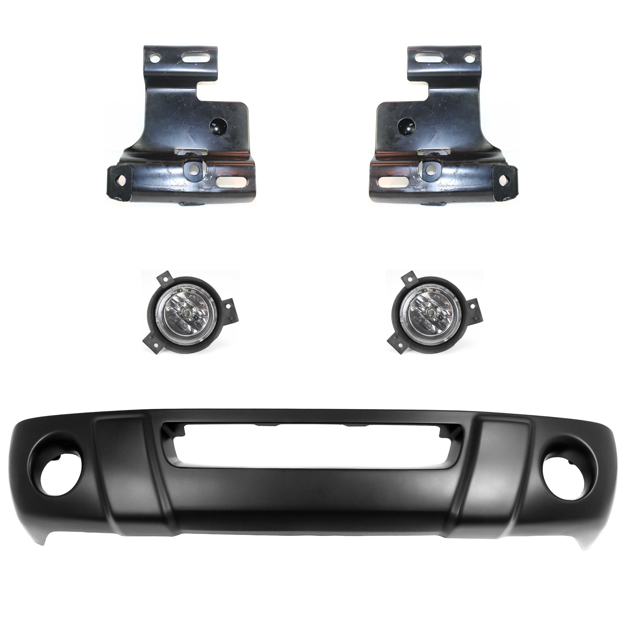 AM RANGER 01-03 FRONT VALANCE 5 pc kit Panel Primed with Bumper Bracket and Fog Light SKU KIT 071824 C324 Partslink FO1095189 FO1067143 FO1066143 FO2592184 FO2593184 OEM 1L5Z17626CAD 1L5Z17859AA 1L5Z1
