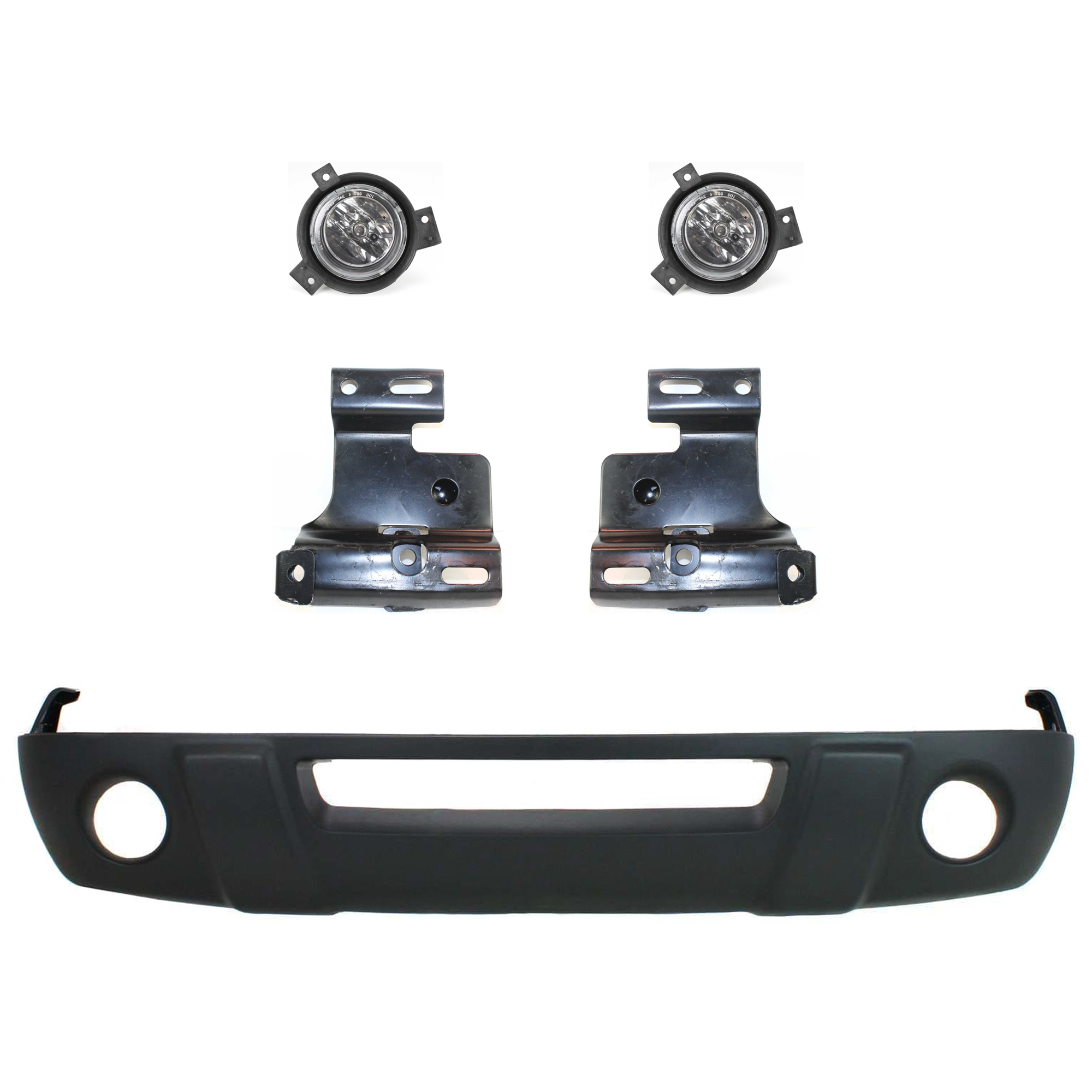 AM RANGER 01-03 FRONT VALANCE 5 pc kit Panel Textured with Bumper Bracket and Fog Light SKU KIT 071824 C327 Partslink FO1095191 FO1067143 FO1066143 FO2592184 FO2593184 OEM 1L5Z17626DAA 1L5Z17859AA 1L5Z1