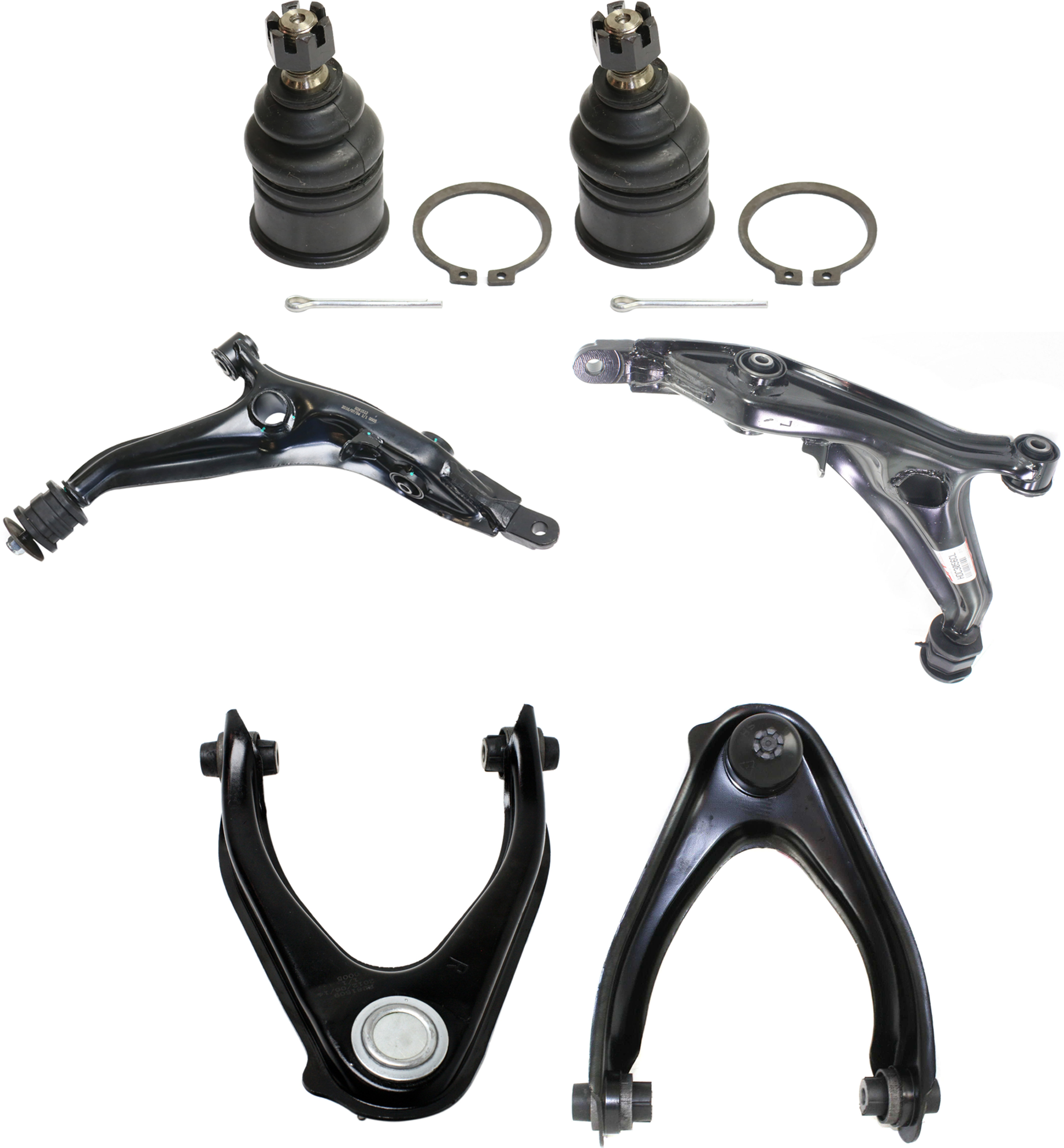 AM CR V 97-01 SUSPENSION KIT 6 pc kit w Ball Joint and FRONT CONTROL ARM RH AND LH Upper and Lower 6 pc Kit with Ball Joint SKU KIT 071824 C347 OEM 51350S10A00-51360S10A00-51450S