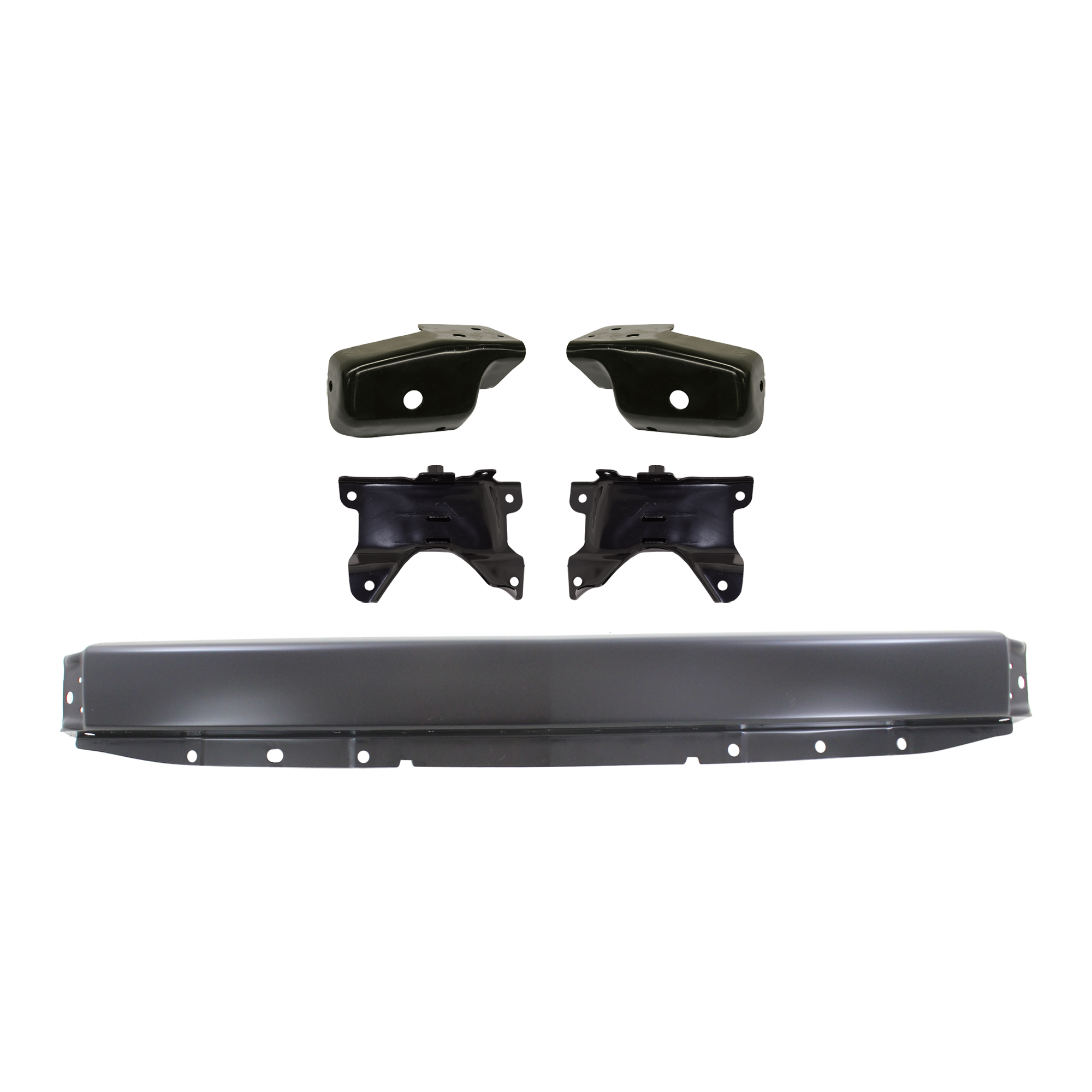 AM SILVERADO 1500-07-08 FRONT BUMPER 5 pc kit Primed with Bumper Bracket SKU KIT 071824 C350 Partslink GM1002828 GM1067180 GM1066180 GM1066179 GM1067179 OEM 15836962-15838209-15838208-159