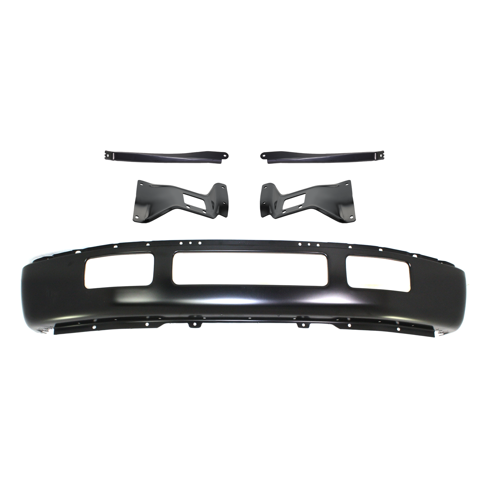 AM F 450 F 550 SUPER DUTY 05-07 FRONT BUMPER 5 pc kit Face Bar Paint to Match w Fender Flare with Bumper Bracket SKU KIT 071824 C356 Partslink FO1002397 FO1067164 FO1066164 FO1067163 FO1066163 OEM 5C3Z17757EAA 5C3Z17754AA 5C3Z1