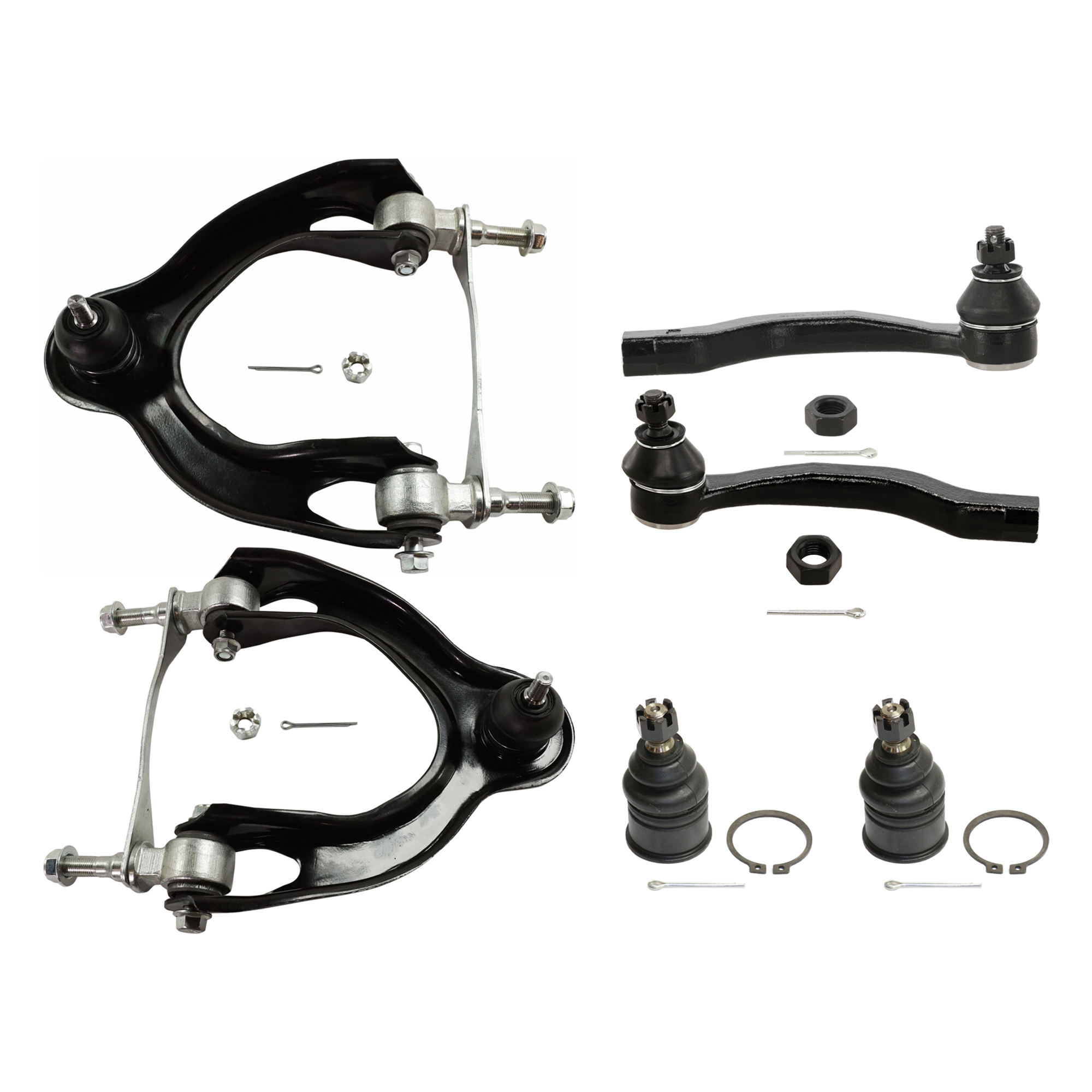AM INTEGRA 94-01 CIVIC DEL SOL 93-97 FRONT CONTROL ARM RH AND LH Upper w ball joint s 6 pc Kit with Ball Joint and Tie Rod End SKU KIT 071824 C367 OEM 51450ST7020-51460ST7020-104216